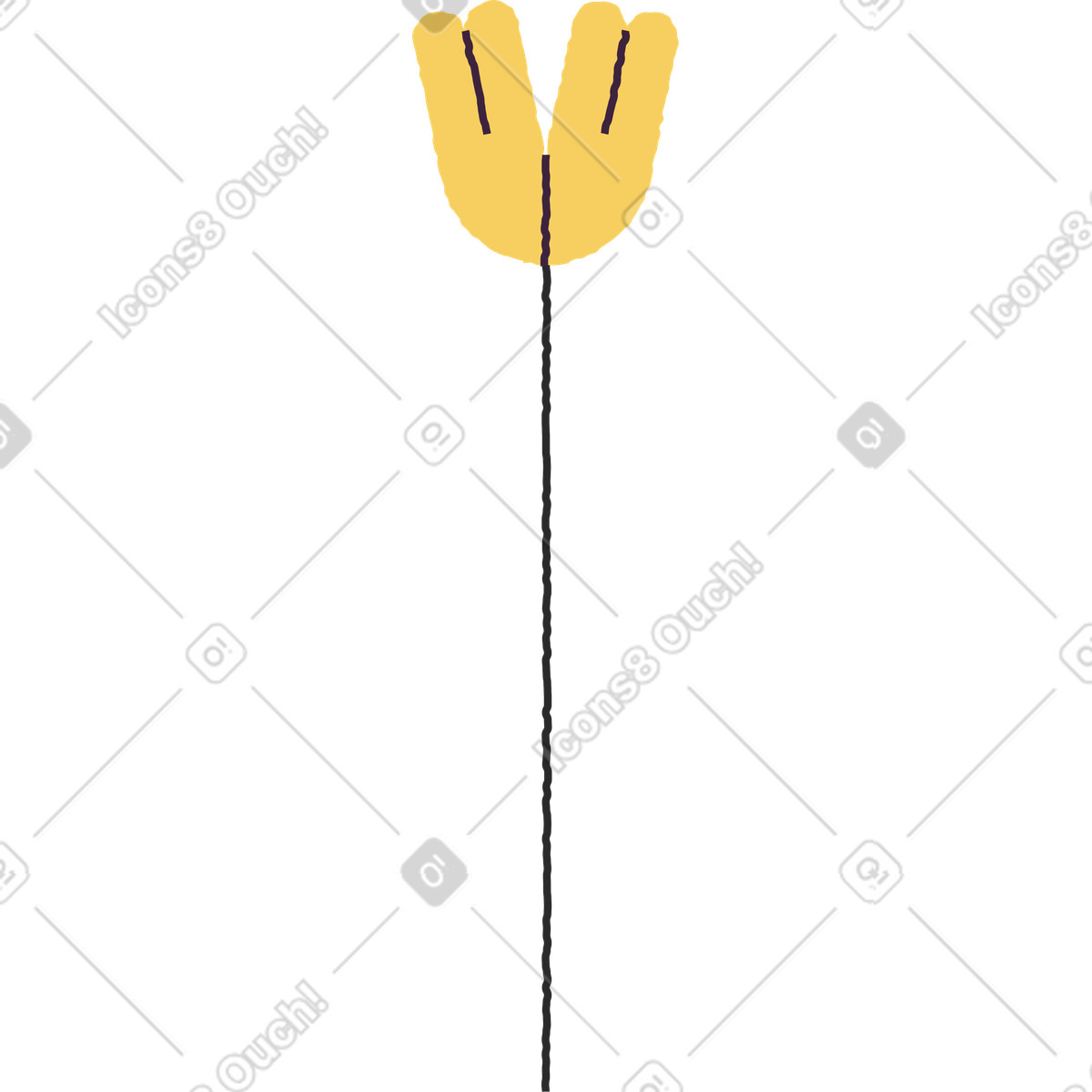 Blume-Illustration im Pablo-Stil als Download in PNG, SVG