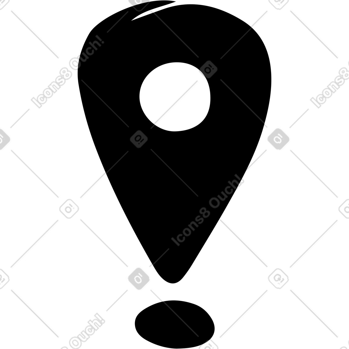 Geolocation-zeichen-Illustration im Line-Stil als Download in PNG, SVG