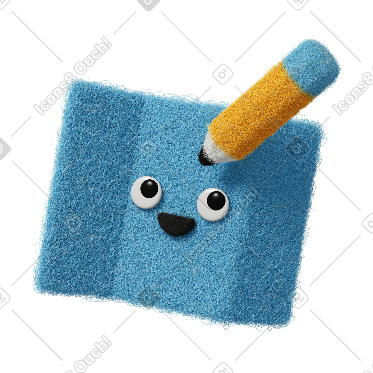 Illustration Map and pencil dans le style Fuzzy à télécharger aux formats PNG, SVG