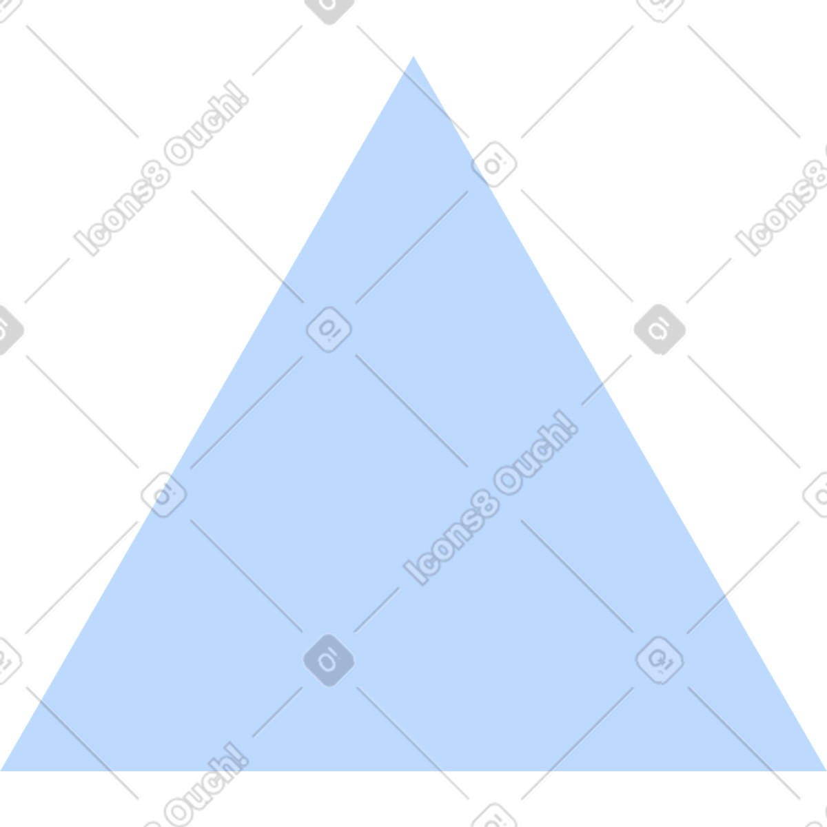 Marginalia スタイルの Blue triangle のイラストをPNG、SVG形式でダウンロード