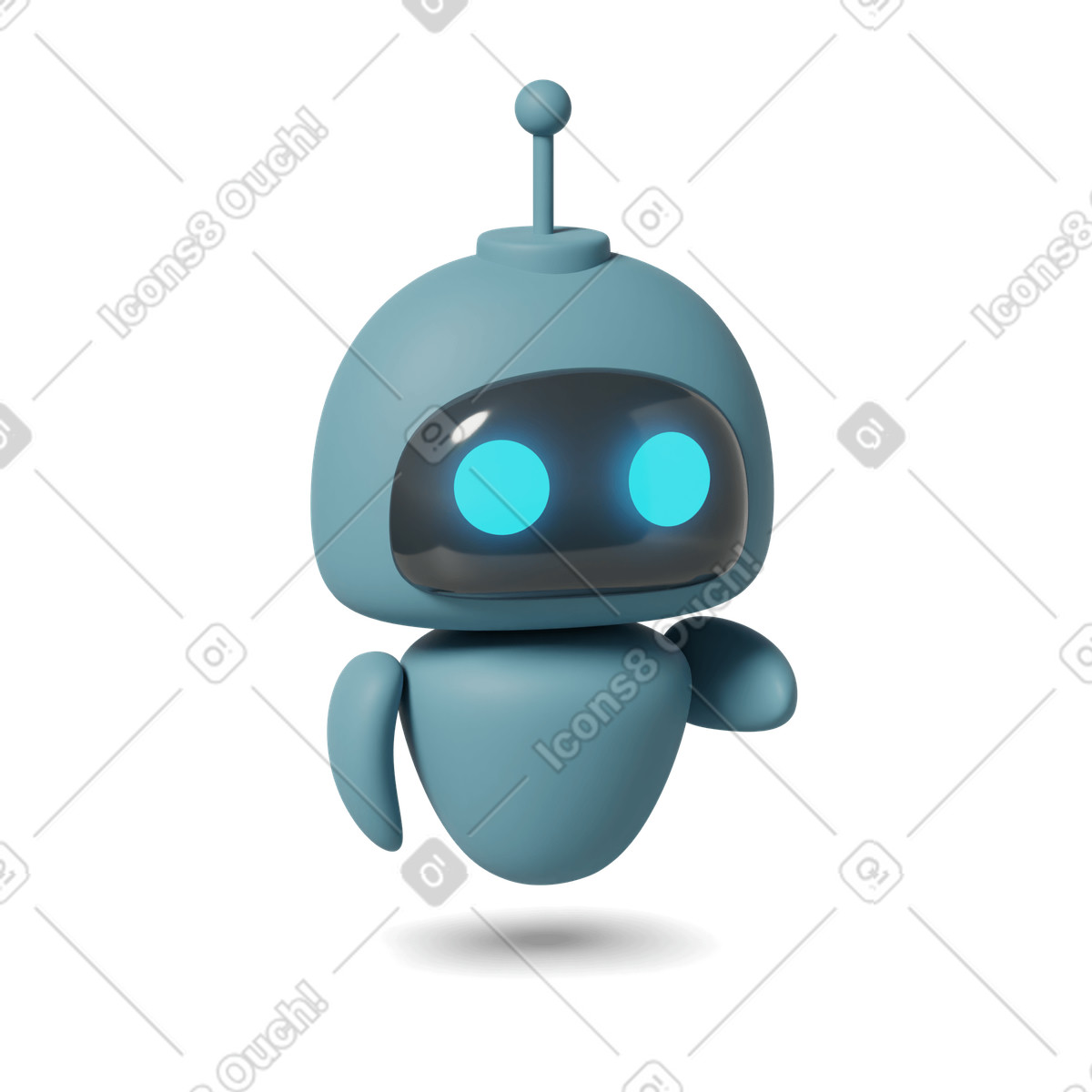 Chatgpt robot turning right illustration in 3D Casual life style download in PNG, SVG