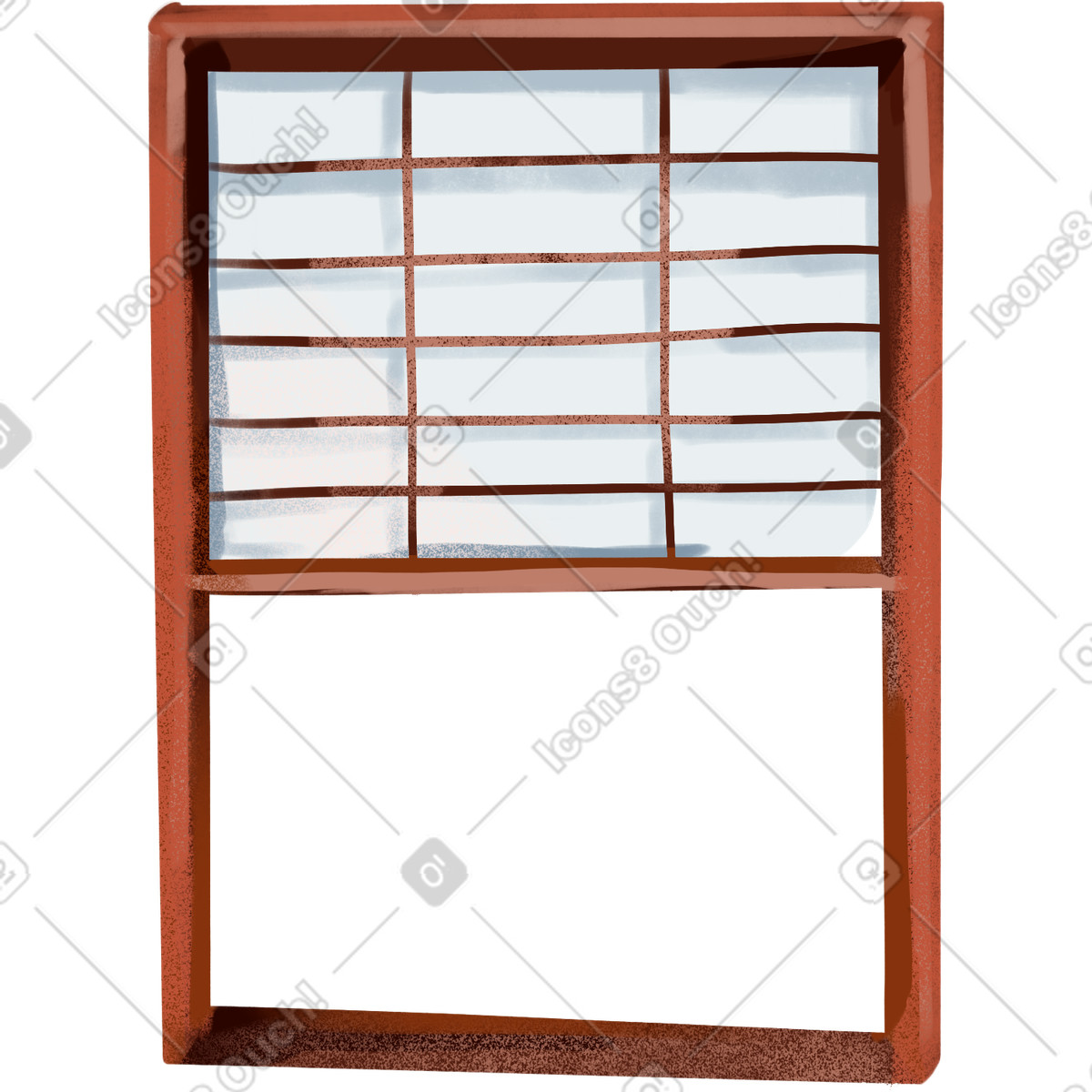 Ilustración Window en estilo Ikigai a descargar en PNG y SVG