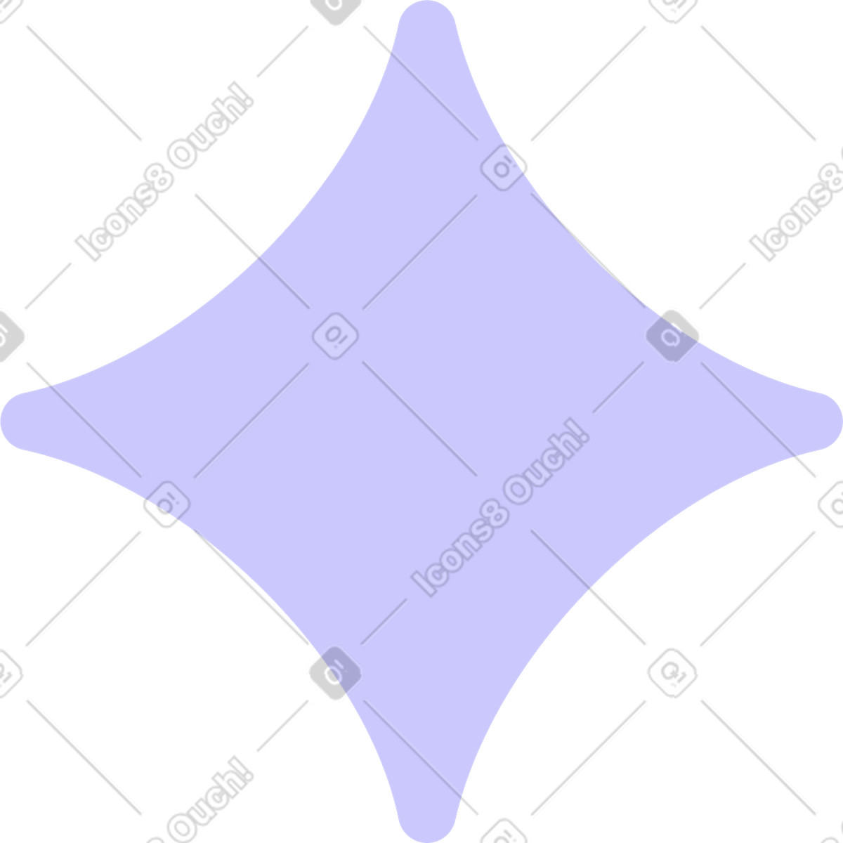Purple star animierte Illustration im Bubble gum-Stil als Download in GIF, Lottie (JSON), AE