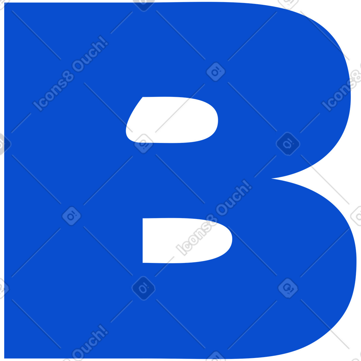Tiny スタイルの 文字b のイラストをPNG、SVG形式でダウンロード