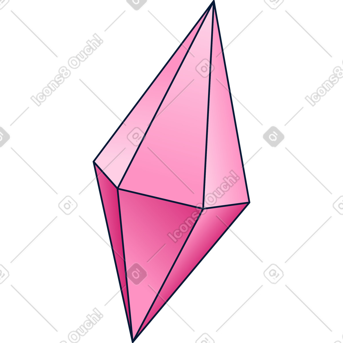 Illustration Cristal rose dans le style Neat à télécharger aux formats PNG, SVG