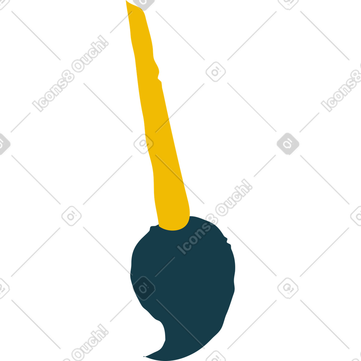 Paint brush illustration in Flamenco style download in PNG, SVG