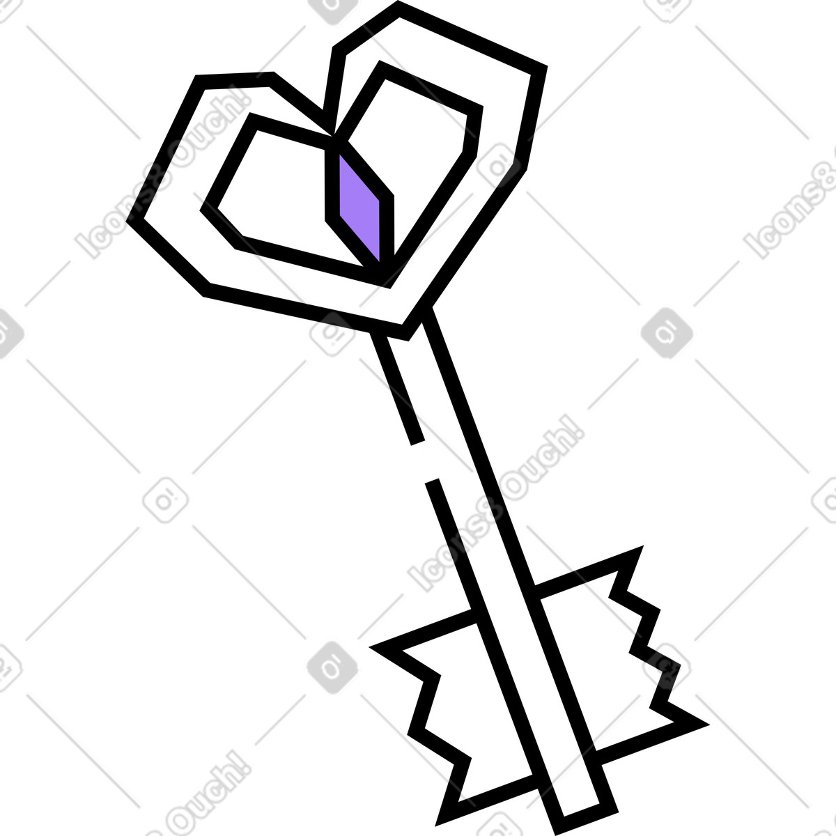 Ilustração de Chave em no estilo Amethyst para baixar em PNG, SVG