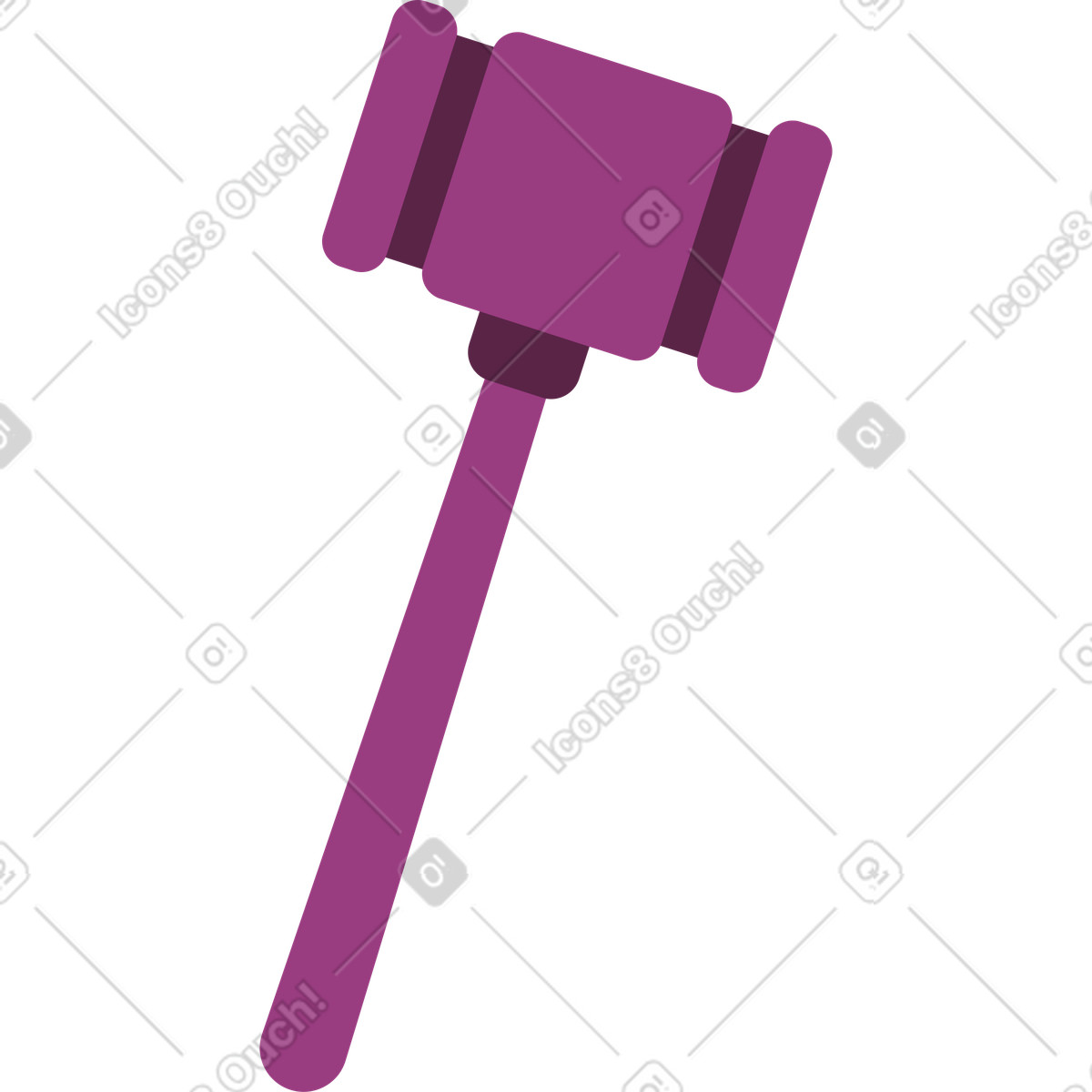 Hammer-Illustration im Sammy-Stil als Download in PNG, SVG
