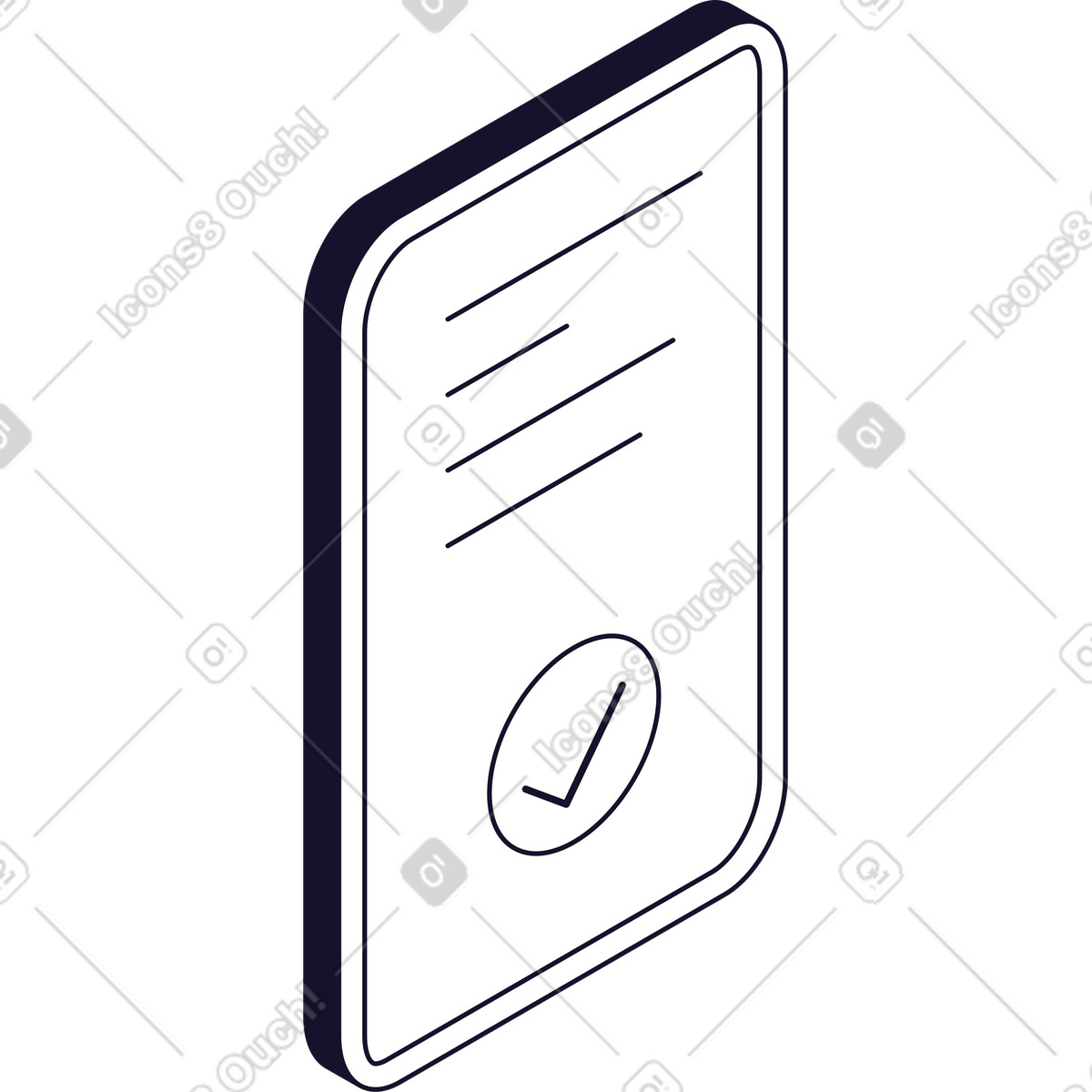 Confirmation sheet illustration in Node style download in PNG, SVG