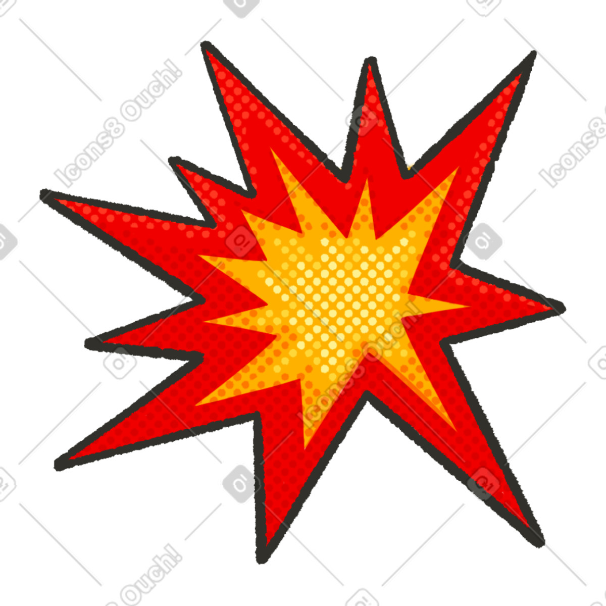 Bang-Illustration im Dots-Stil als Download in PNG, SVG