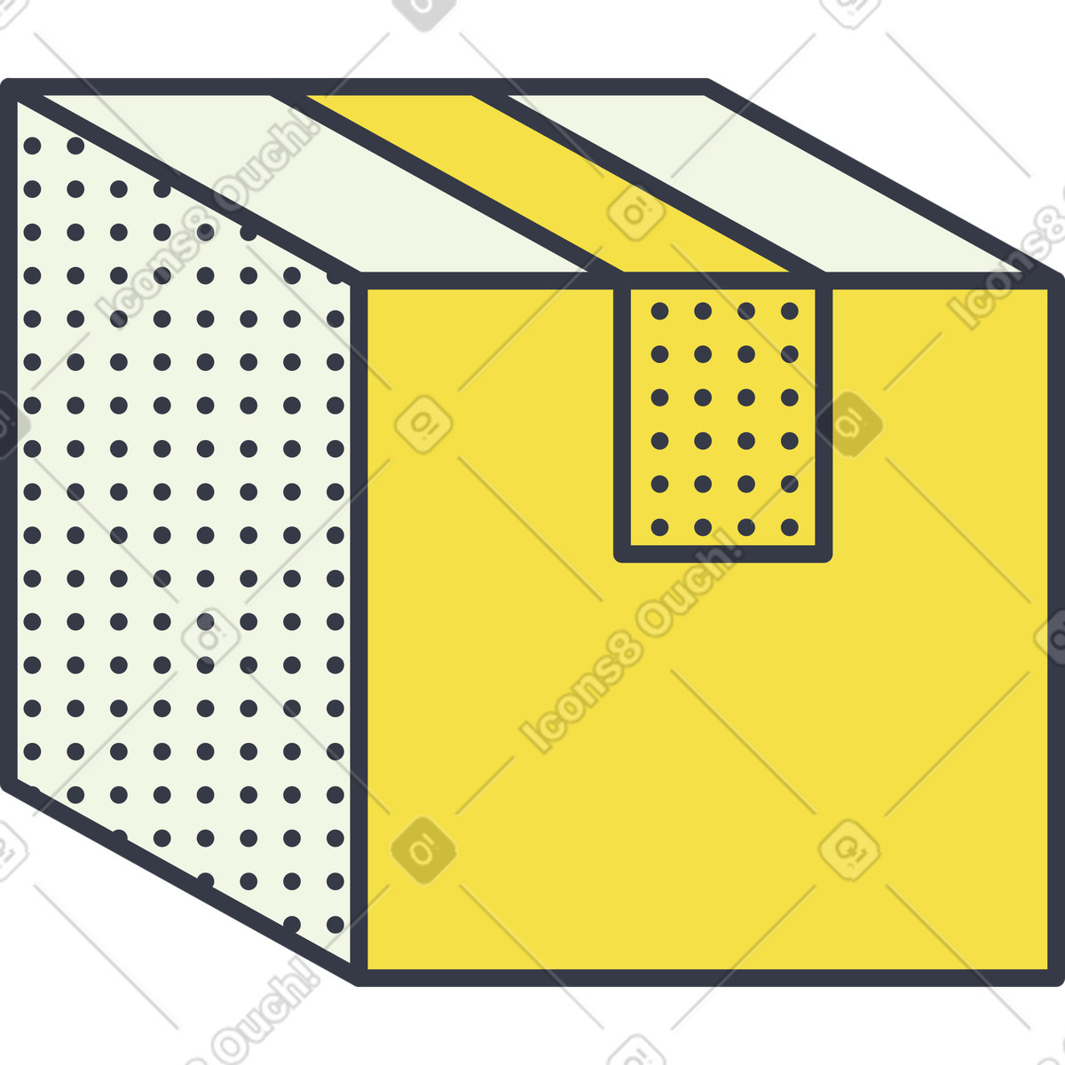 Box illustration in Abstract style download in PNG, SVG
