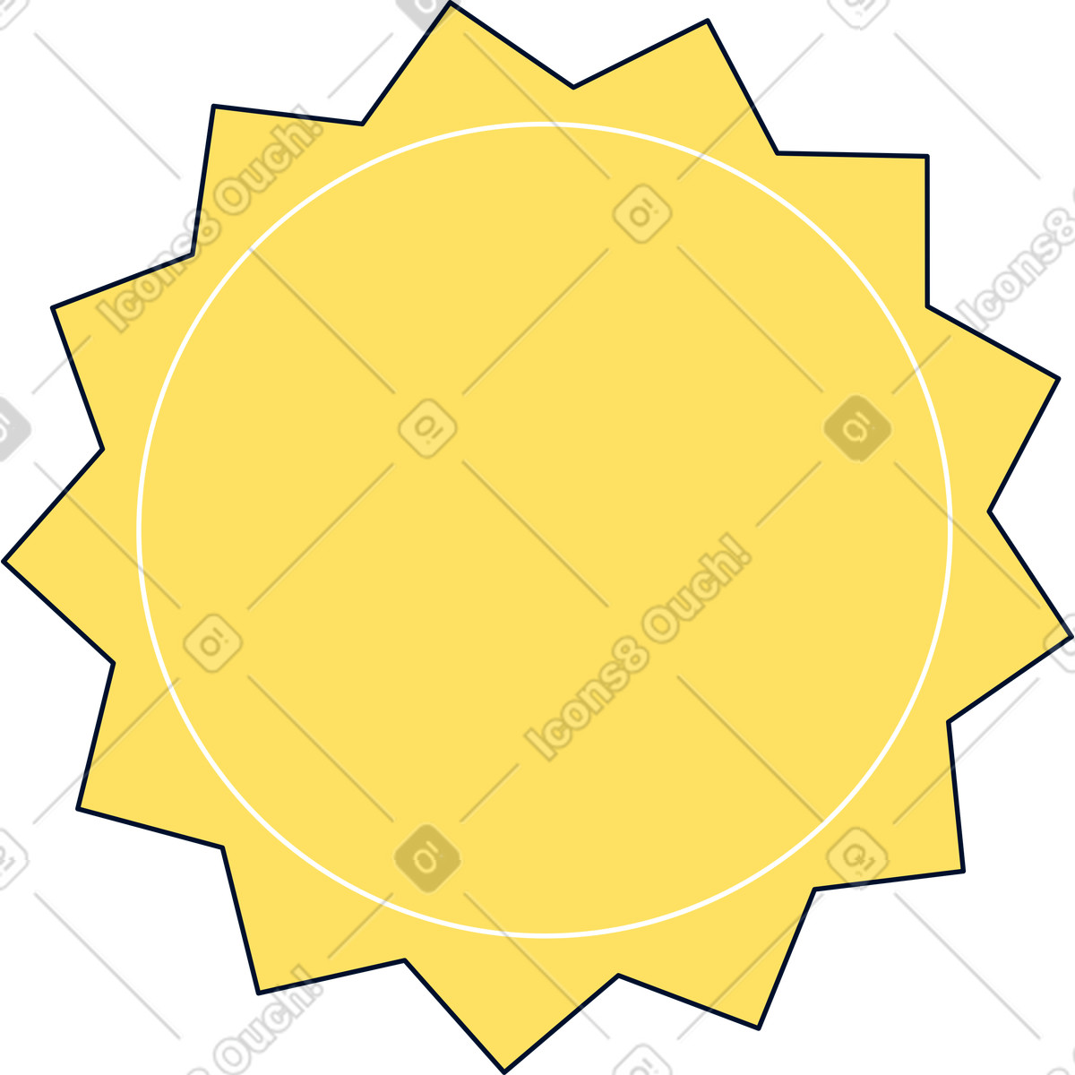 Sun illustration in Teal style download in PNG, SVG