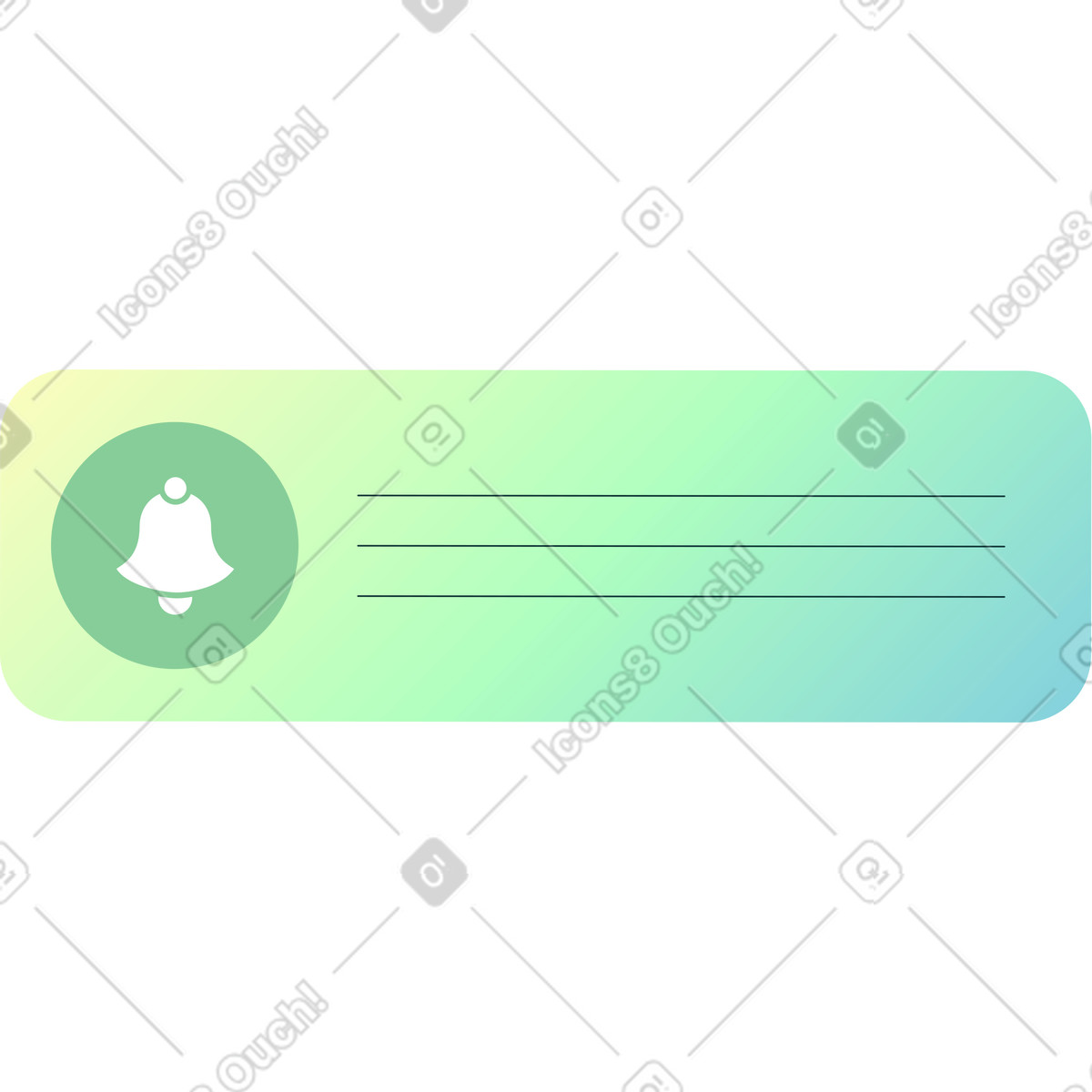 Florid 스타일의 알림 표시줄 일러스트레이션 PNG, SVG 다운로드