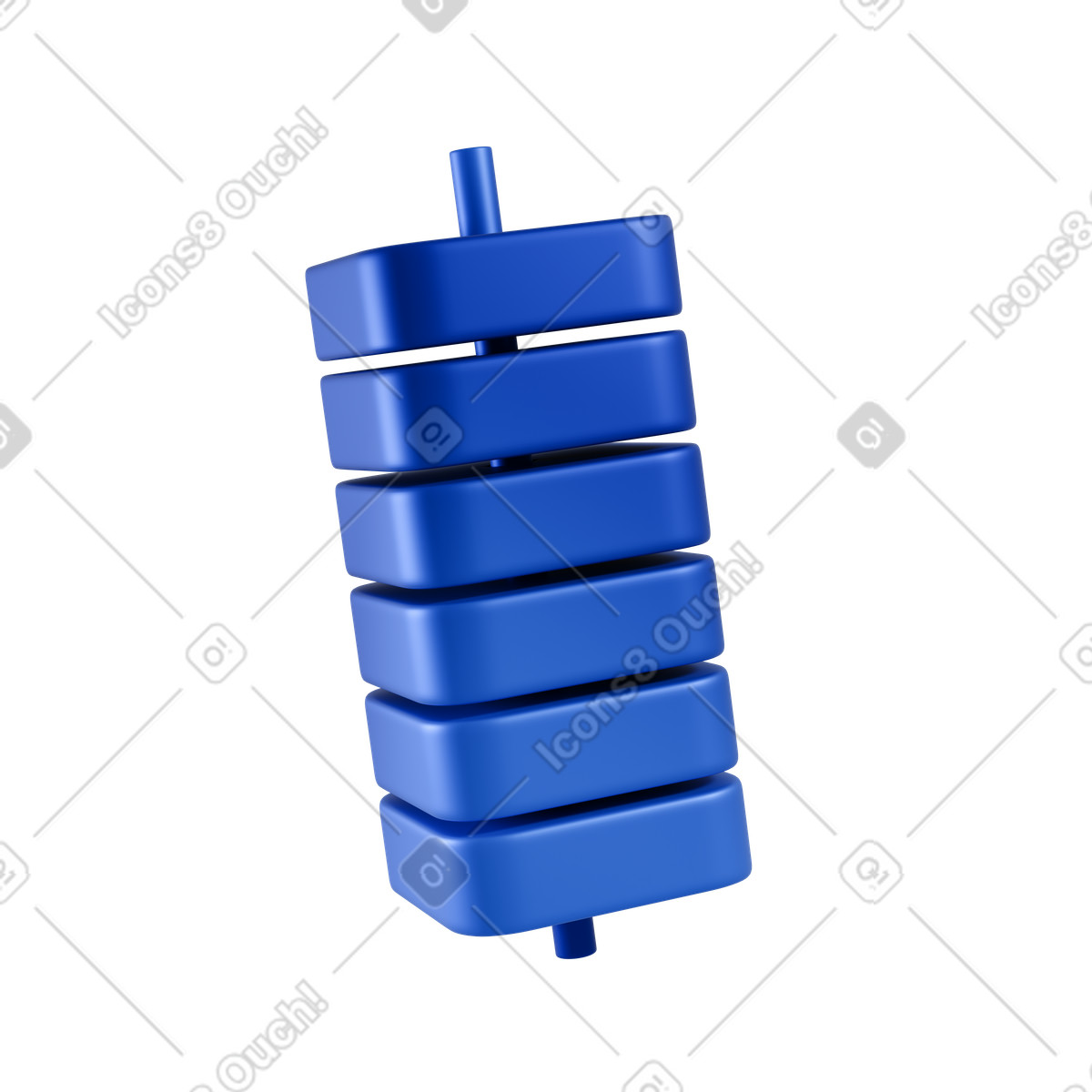 Grafico a candele blu illustrazione in stile 3D Blueprint scarica in PNG, SVG