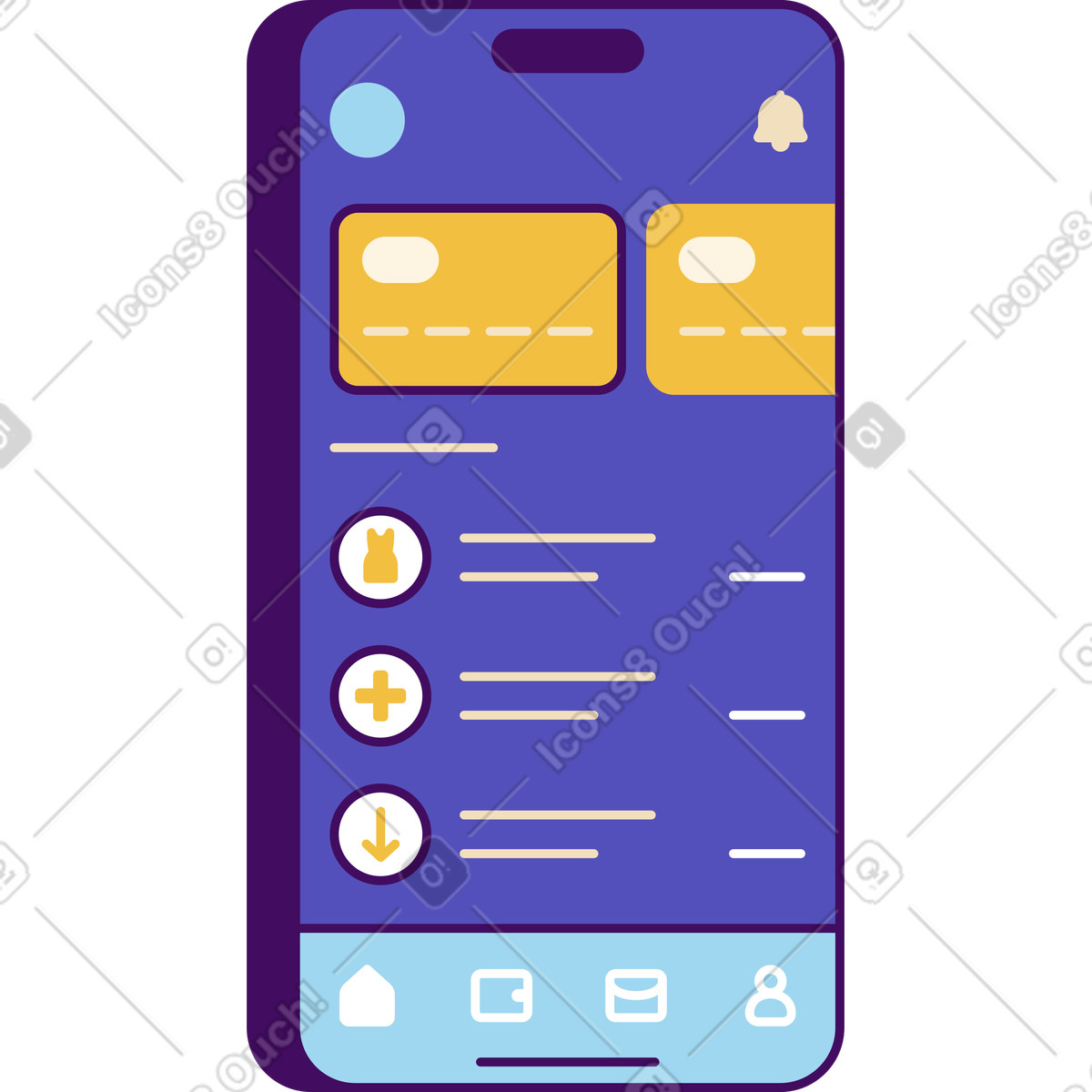 Иллюстрация Мобильный банк в стиле Simplistic — скачать в форматах PNG, SVG
