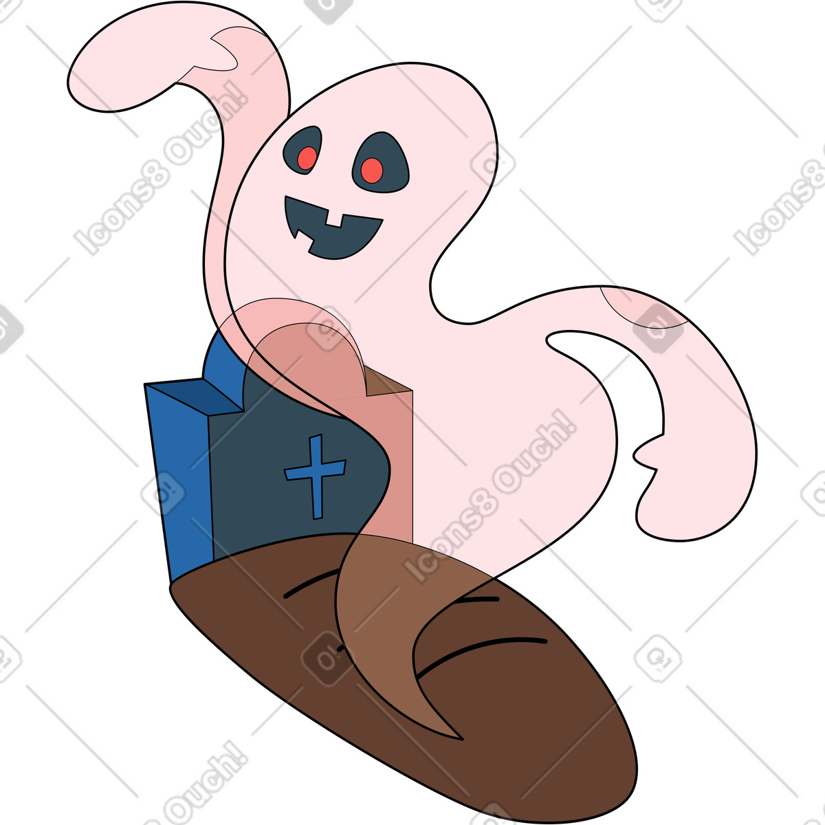下载 Surr 风格的 幽灵和坟墓 插画，支持 PNG、SVG 格式