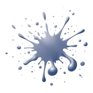 An array of dynamic paint splatters is scattered across a white background. The splatters vary in size and shape, creating an energetic and chaotic visual. Some paint drops are larger and more prominent, while smaller ones fill in the gaps, adding texture to the composition. Each splatter showcases a distinct shape, with some appearing as drips and others as blobs, contributing to the overall sense of movement. The interaction between the splatters creates a vivid impression against the stark whiteness of the background.