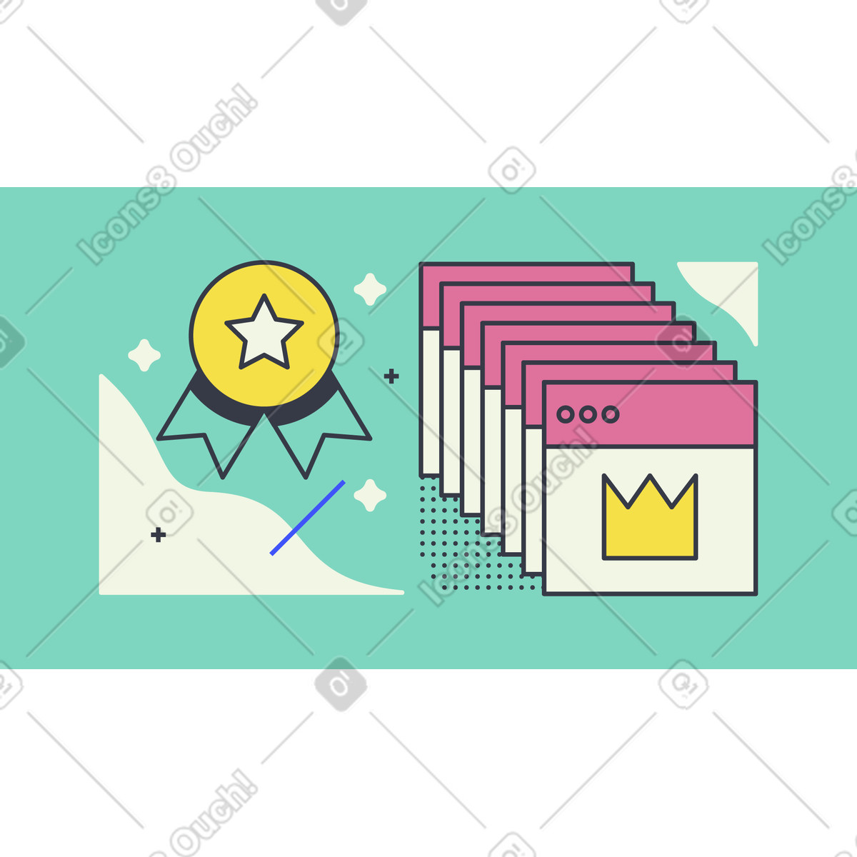Aggiornamento illustrazione animata in stile Abstract scaricabile in GIF, Lottie (JSON), AE