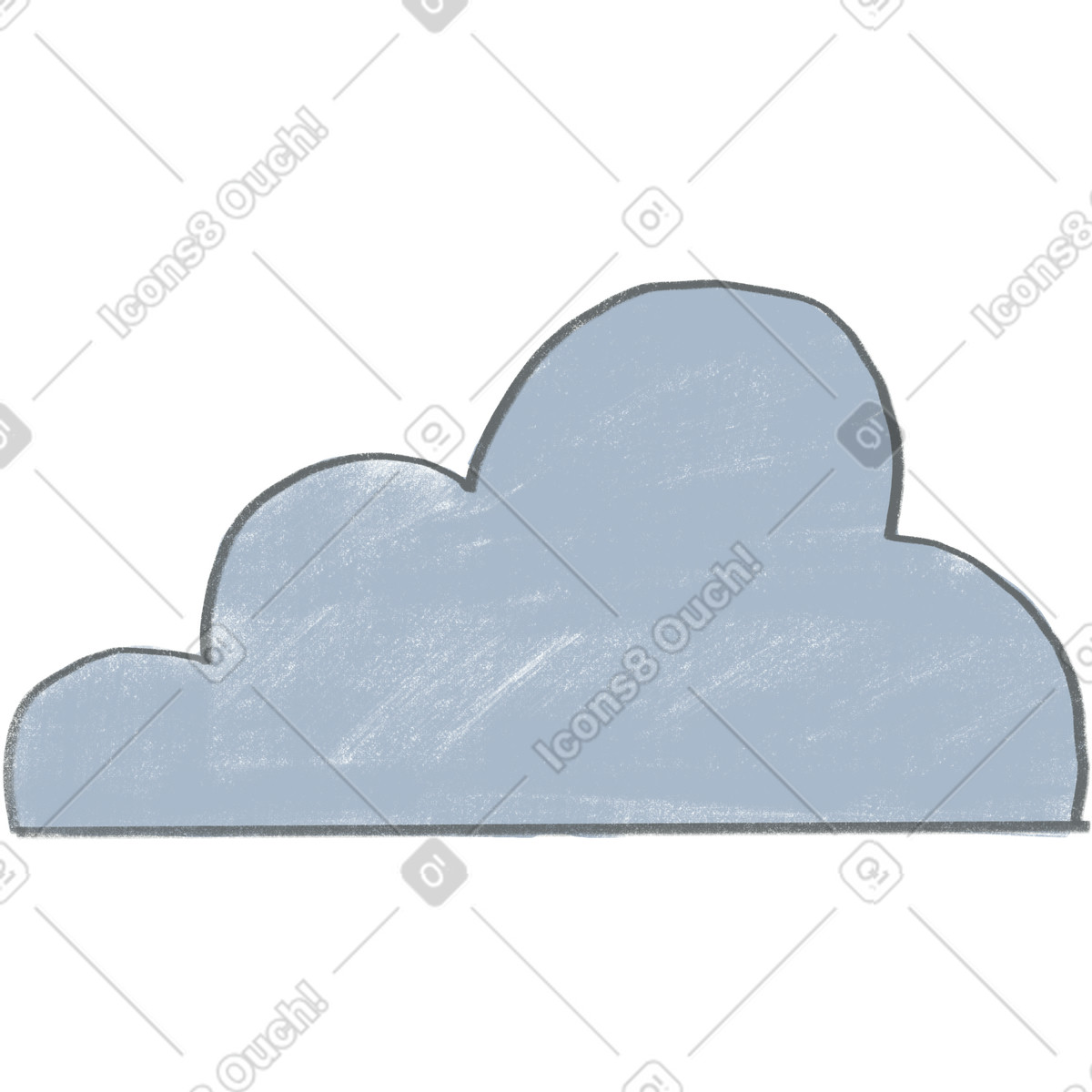 Lumiere 스타일의 Blue cloud 일러스트레이션 PNG, SVG 다운로드