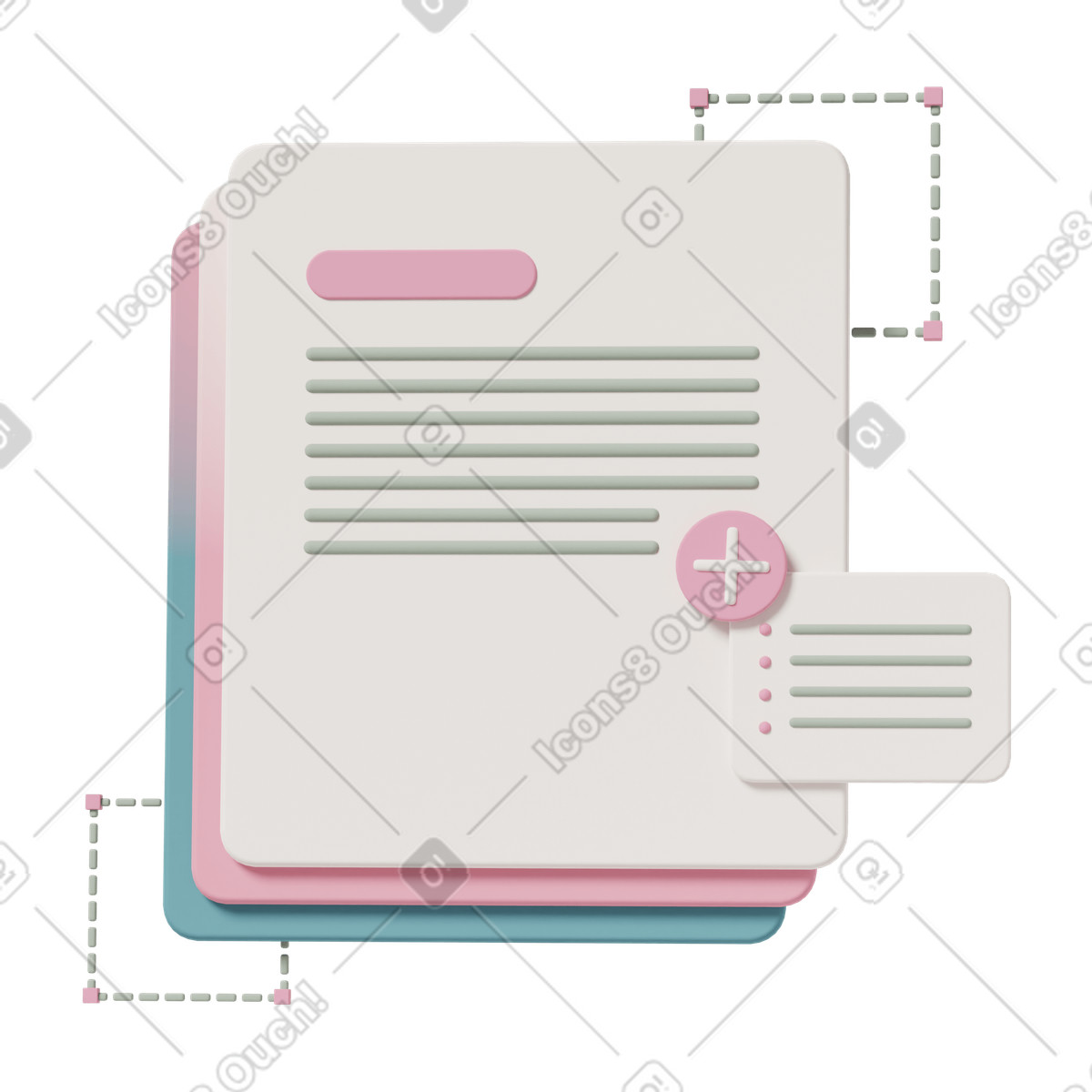 Ilustração animada de Creating new document with button em no estilo 3D Casual life para baixar em GIF, Lottie (JSON), AE