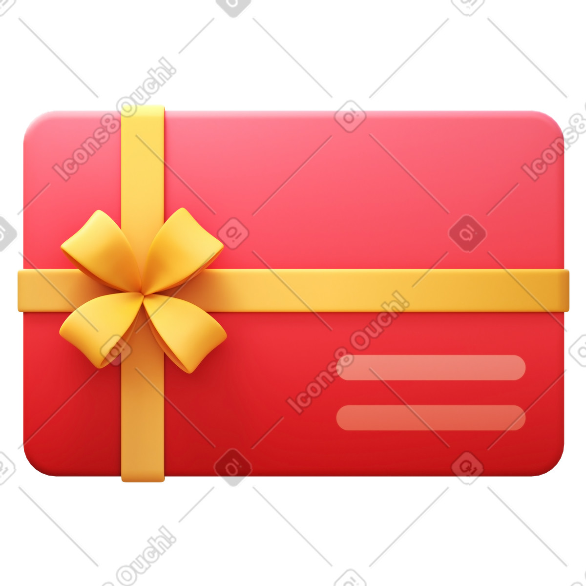 3D Fluency スタイルの Gift card のアニメーションイラストをGIF、Lottie (JSON)、AEでダウンロード