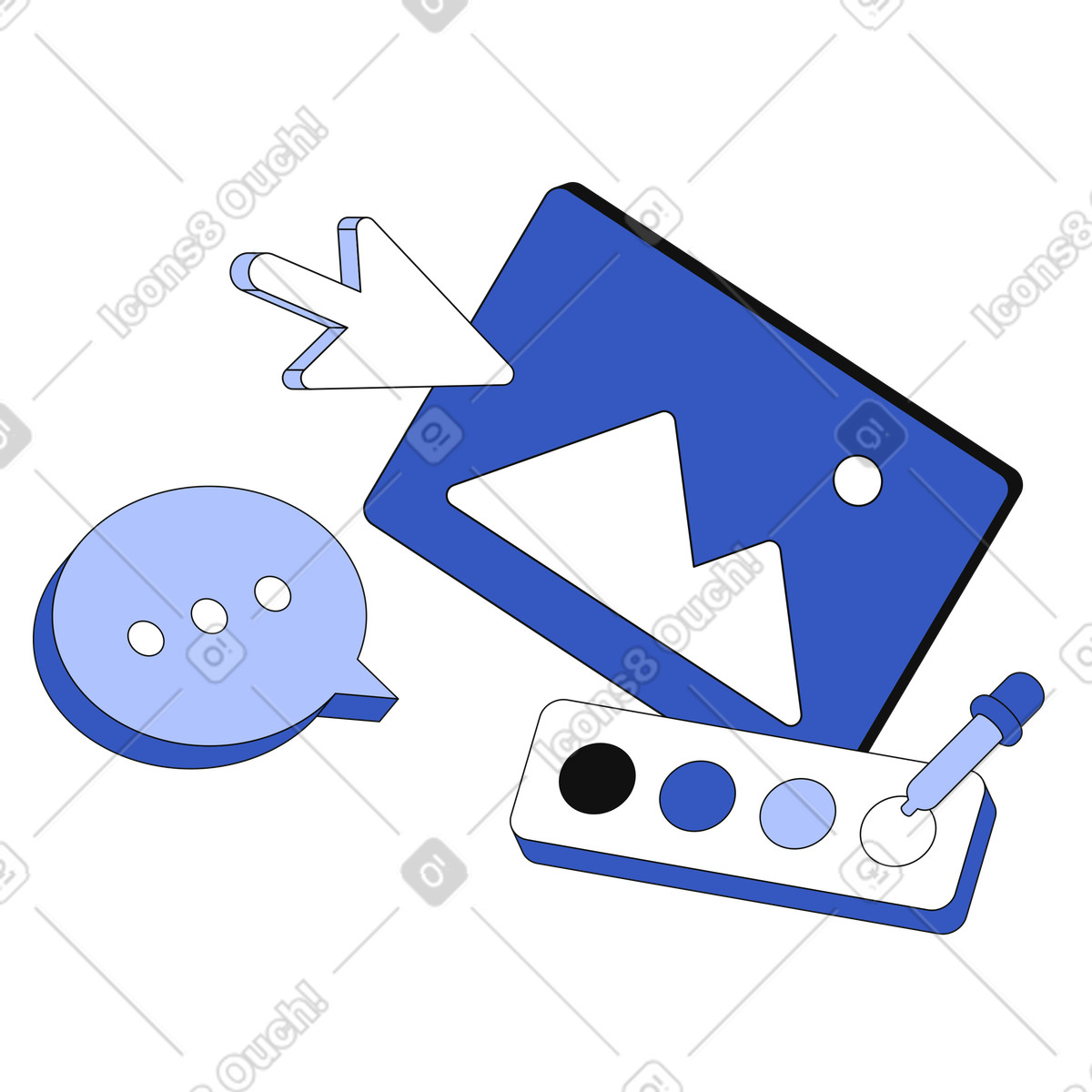 Web design elements with image file illustration in PNG, SVG