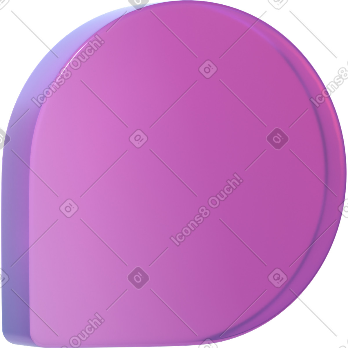 Abstract speech bubble illustration in 3D Glassy style download in PNG, SVG