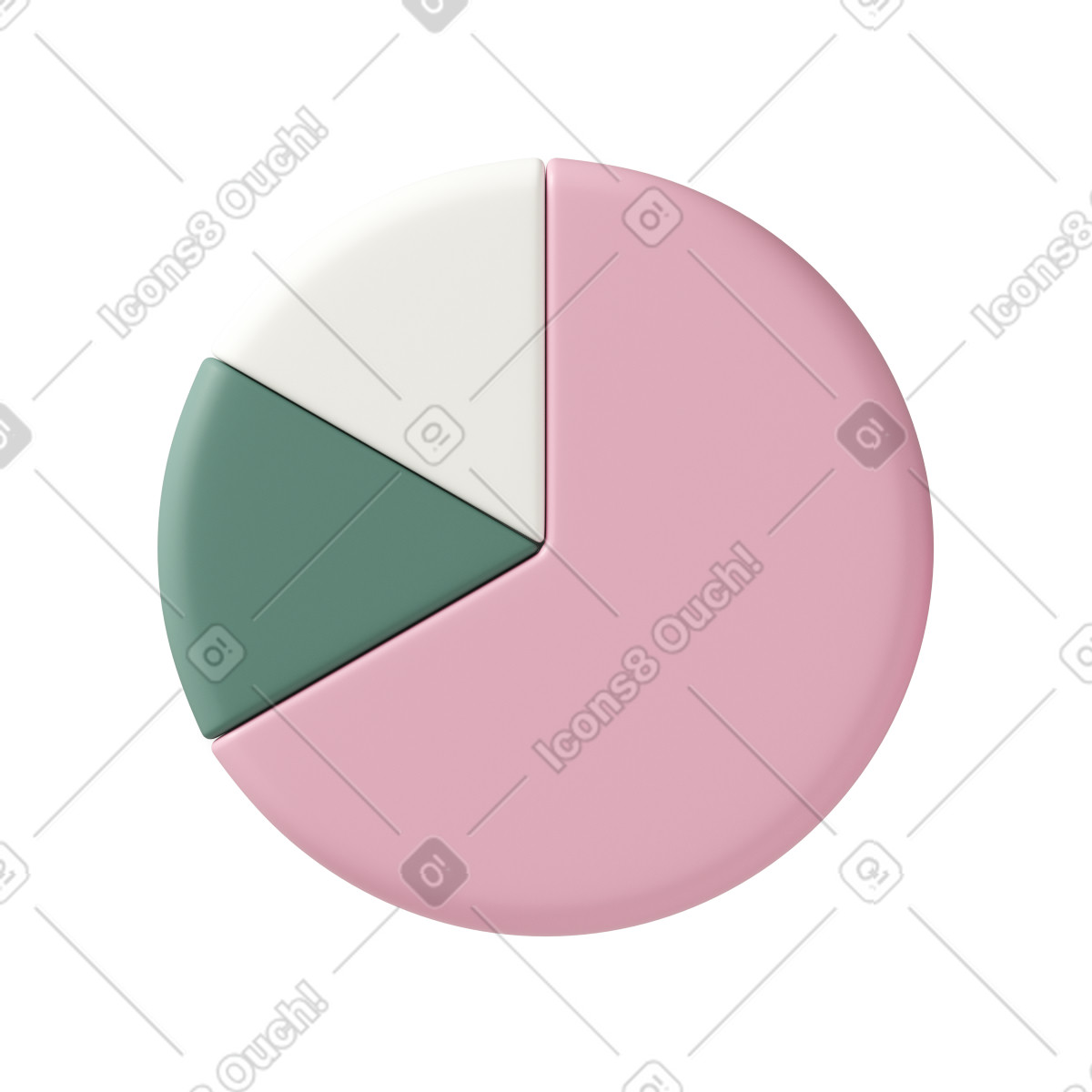 Иллюстрация Pie chart в стиле 3D Casual life — скачать в форматах PNG, SVG
