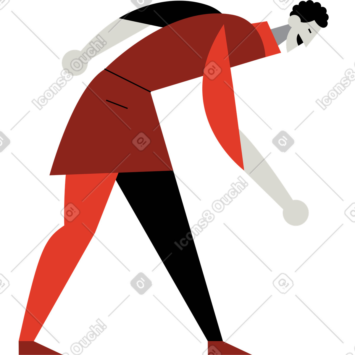 Ilustração de Homem em no estilo Burgundy para baixar em PNG, SVG