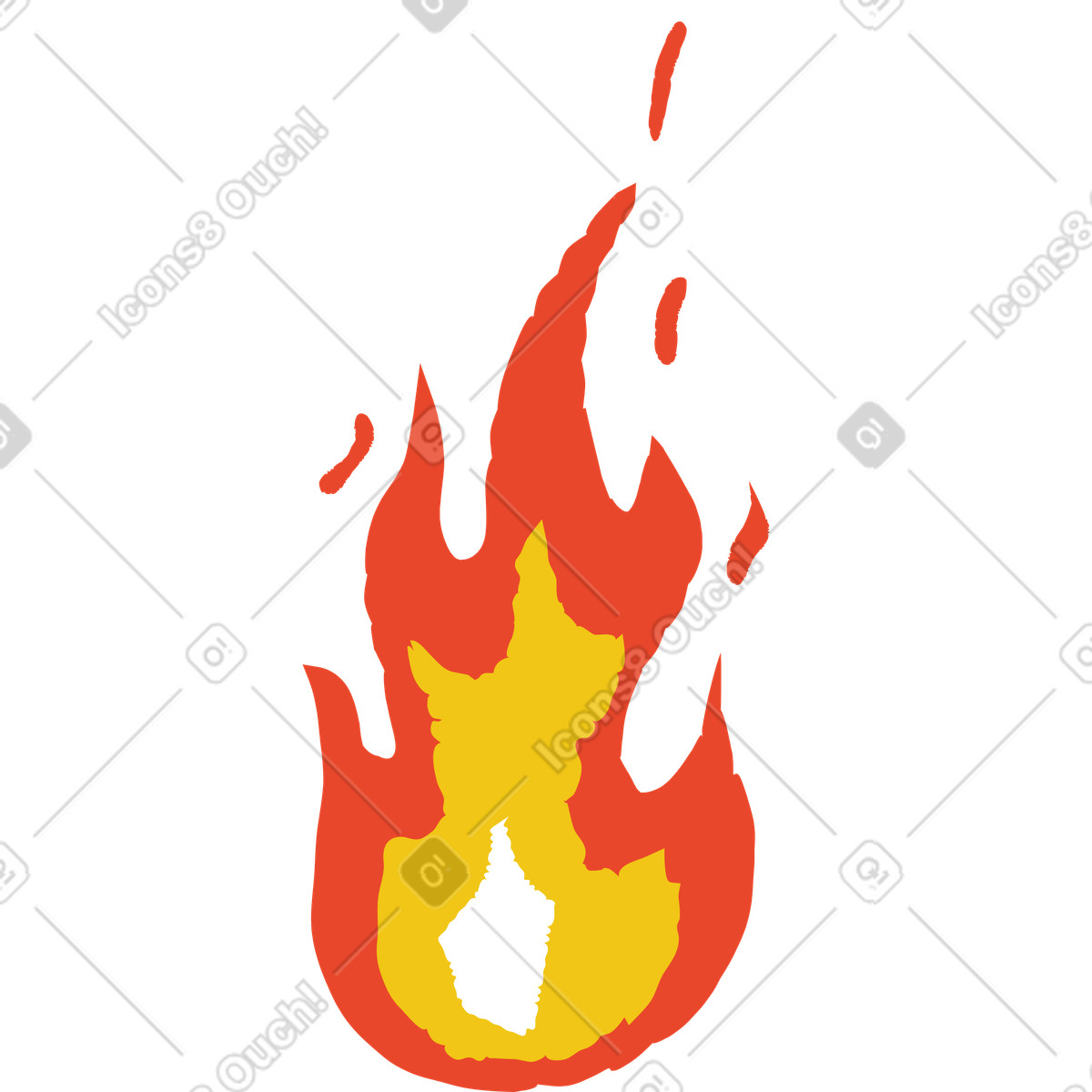 Flamme-Illustration im Bermuda-Stil als Download in PNG, SVG