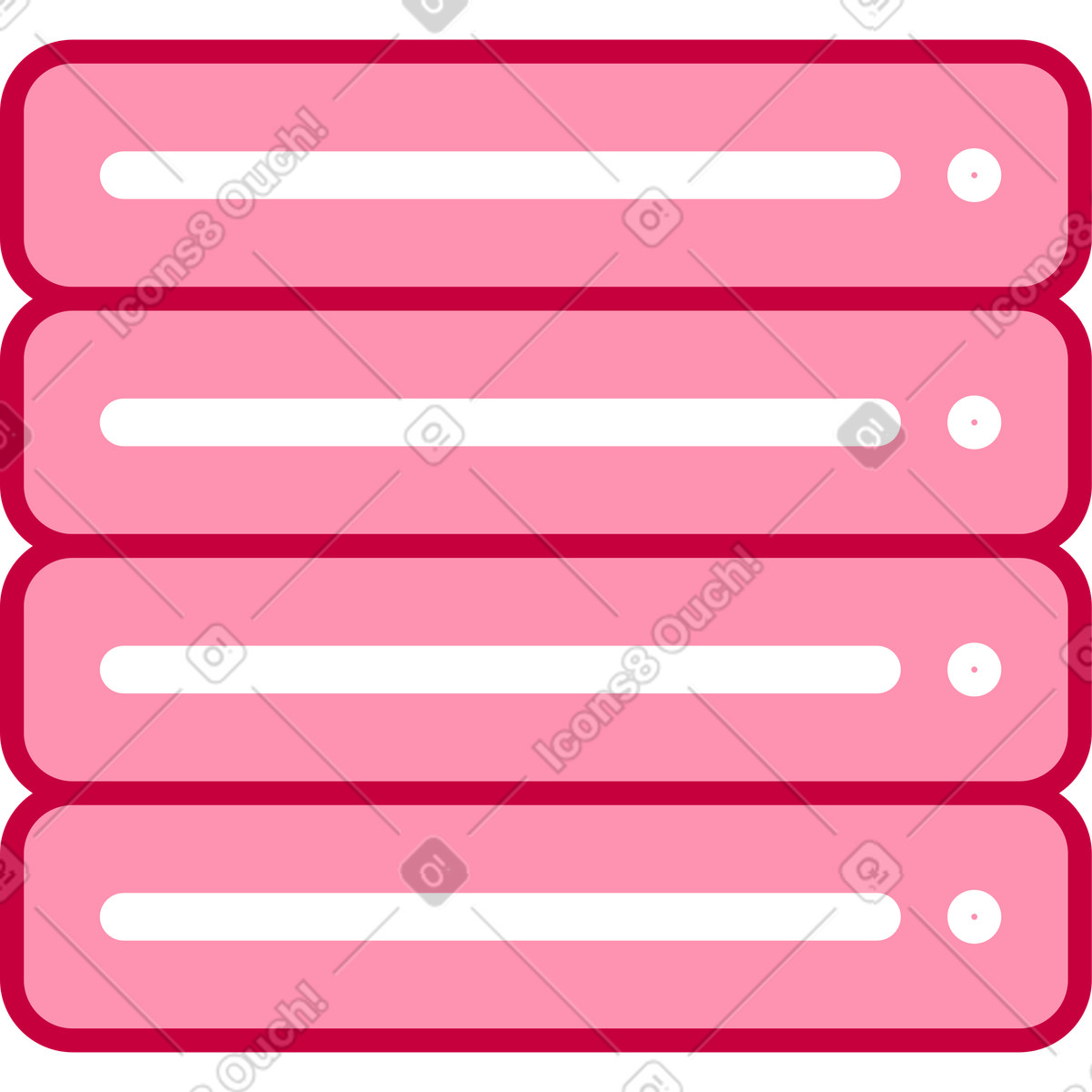 Pila di server illustrazione in stile Natty scarica in PNG, SVG