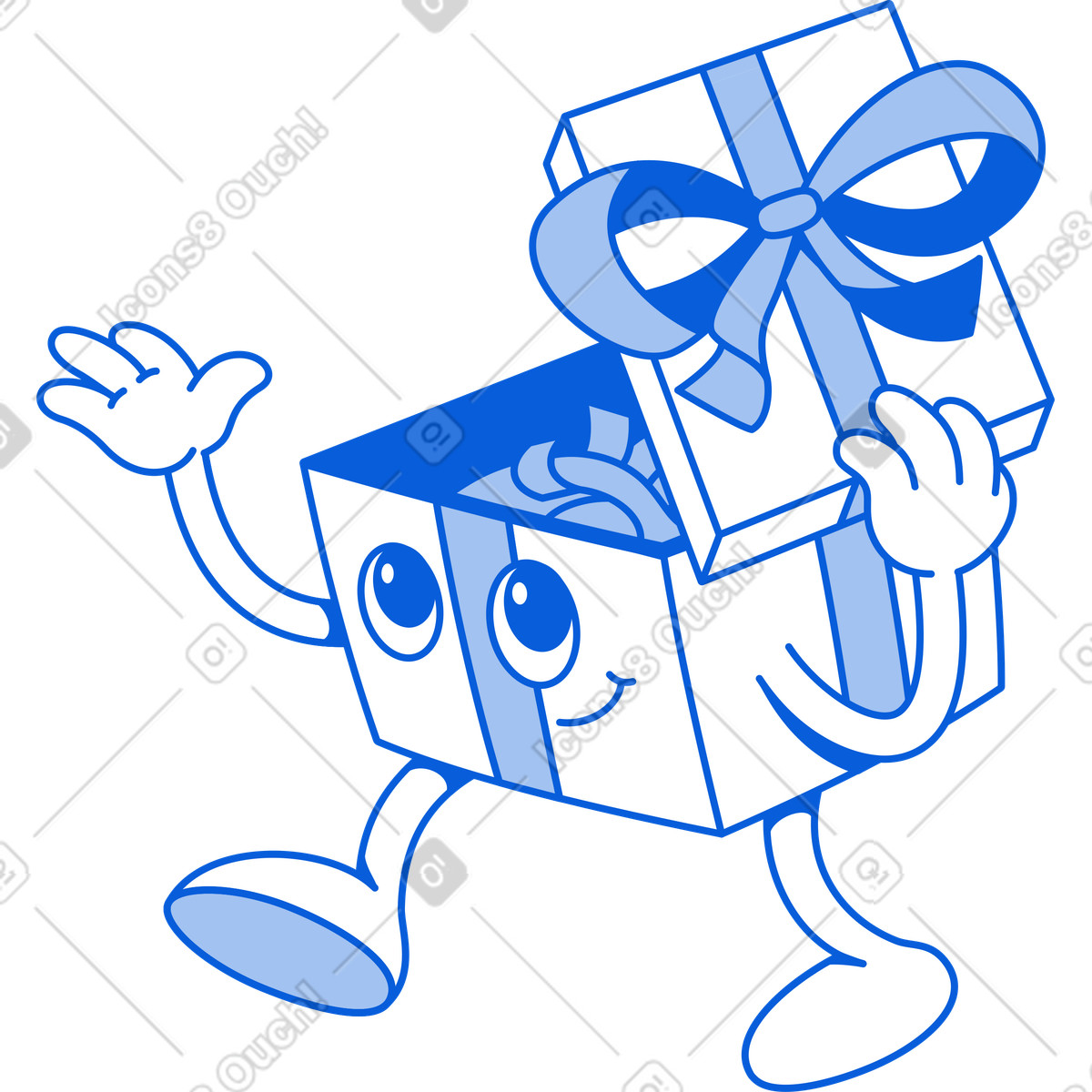 Ilustración Caja de regalo en estilo Handy Line a descargar en PNG y SVG