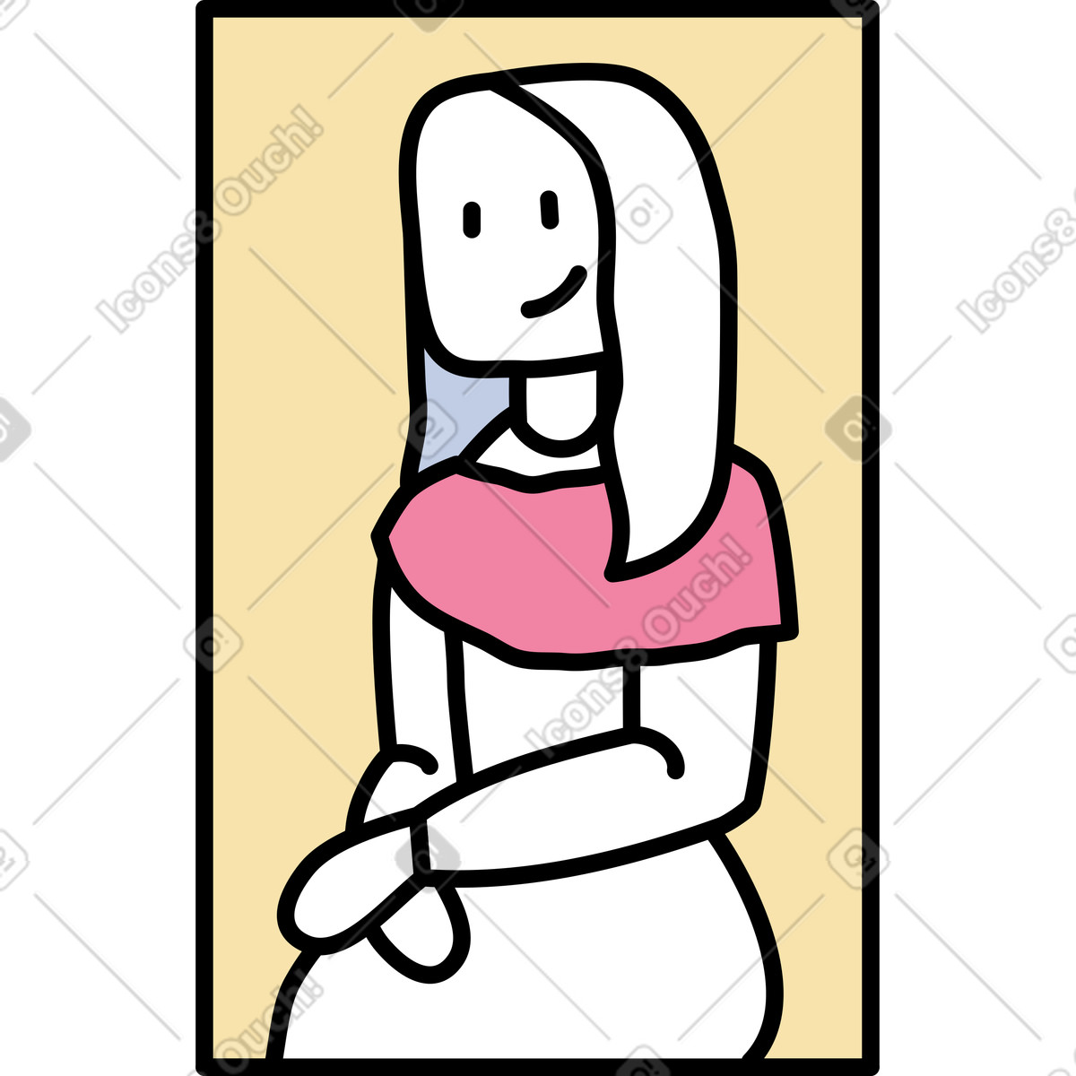 Pittura tramite intelligenza artificiale illustrazione in stile Notes scarica in PNG, SVG