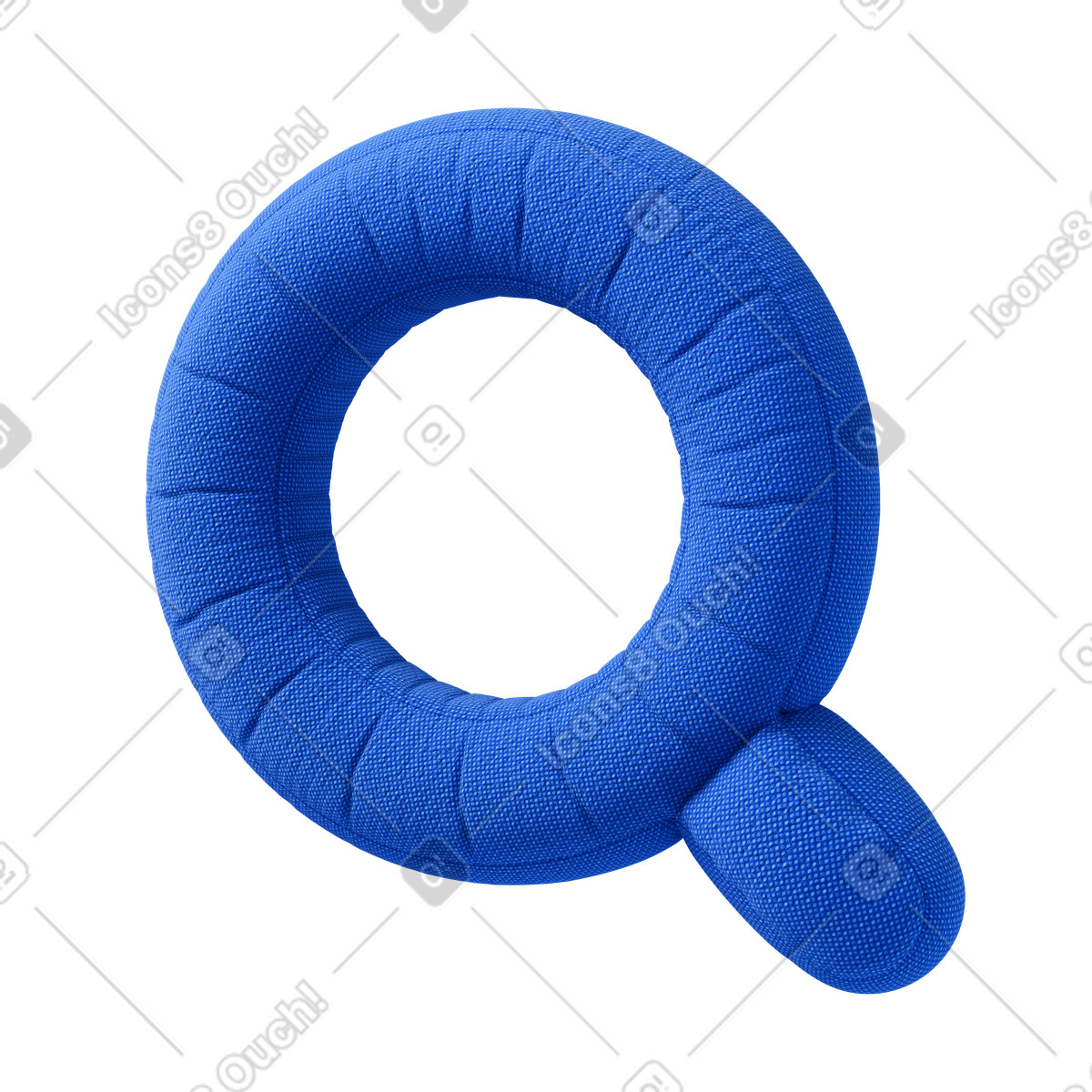 Ilustração de Blue loupe em no estilo 3D Plush icons para baixar em PNG, SVG