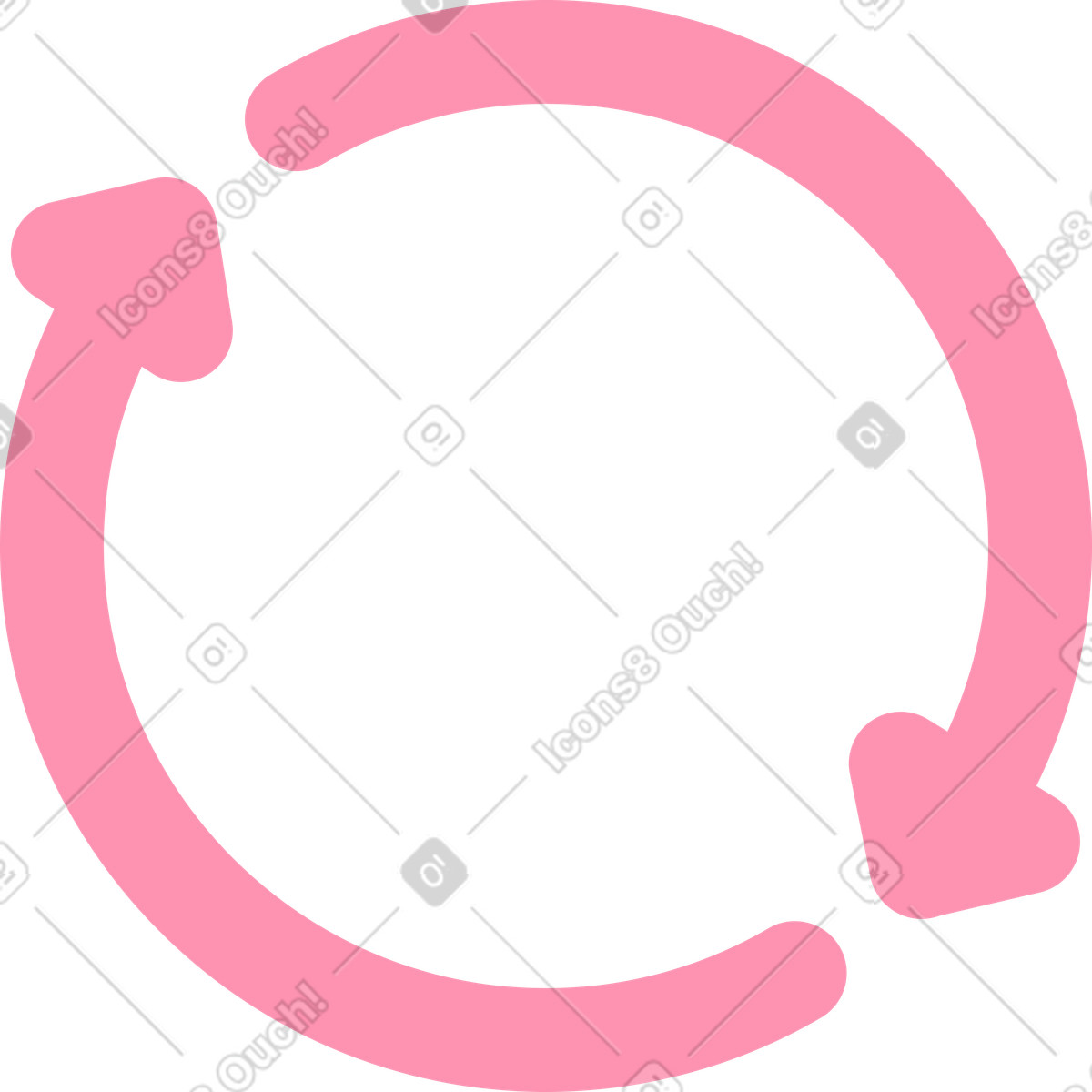 Two circular arrows illustration in PNG, SVG