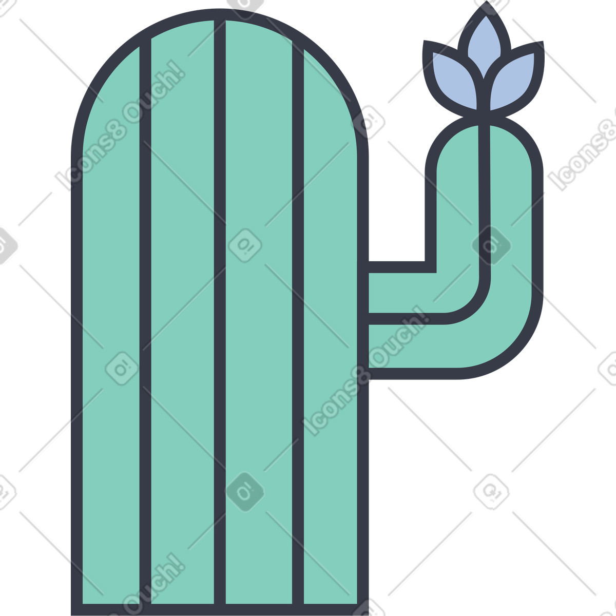 下载 Abstract 风格的 仙人掌 插画，支持 PNG、SVG 格式