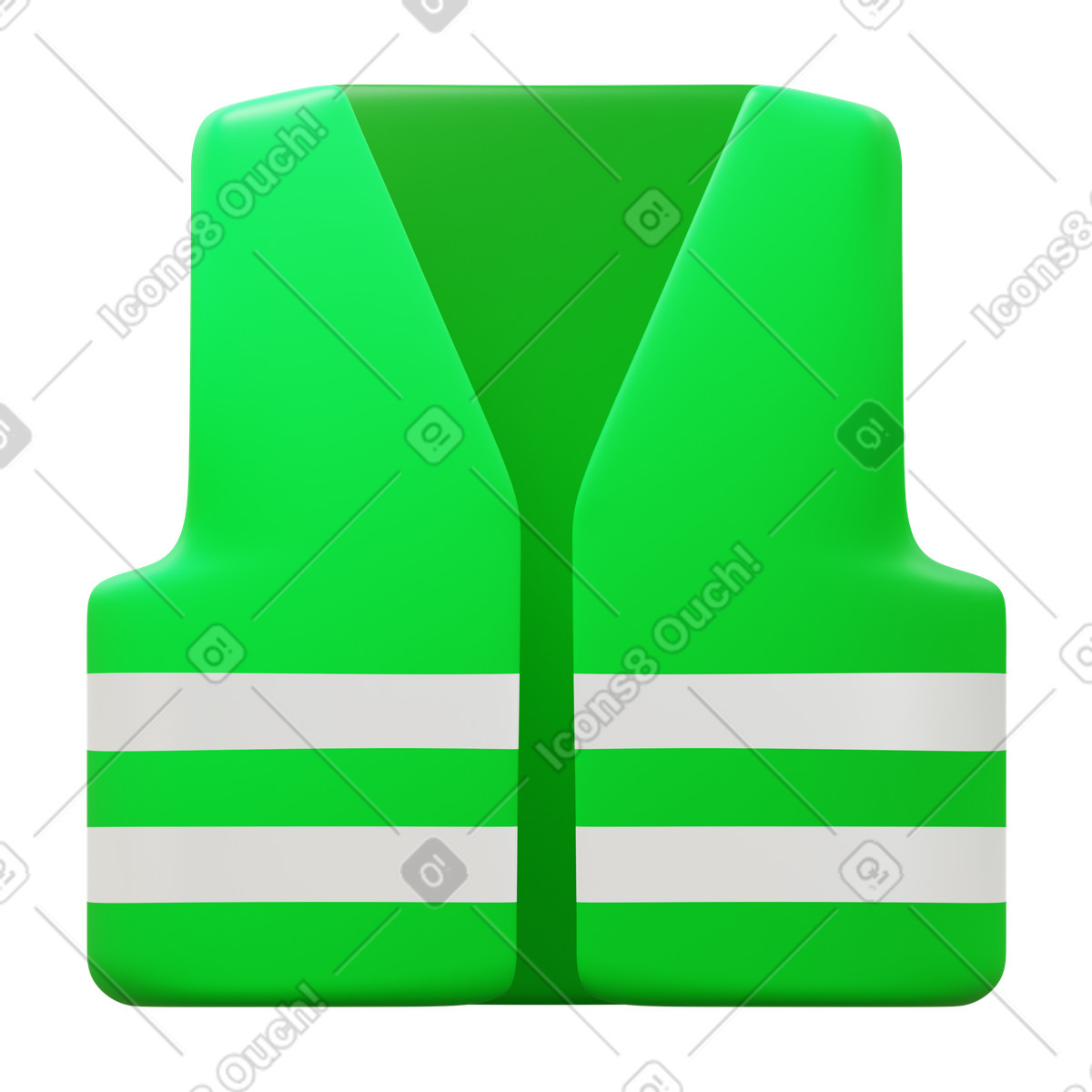 Safety vest-Illustration im 3D Fluency-Stil als Download in PNG, SVG