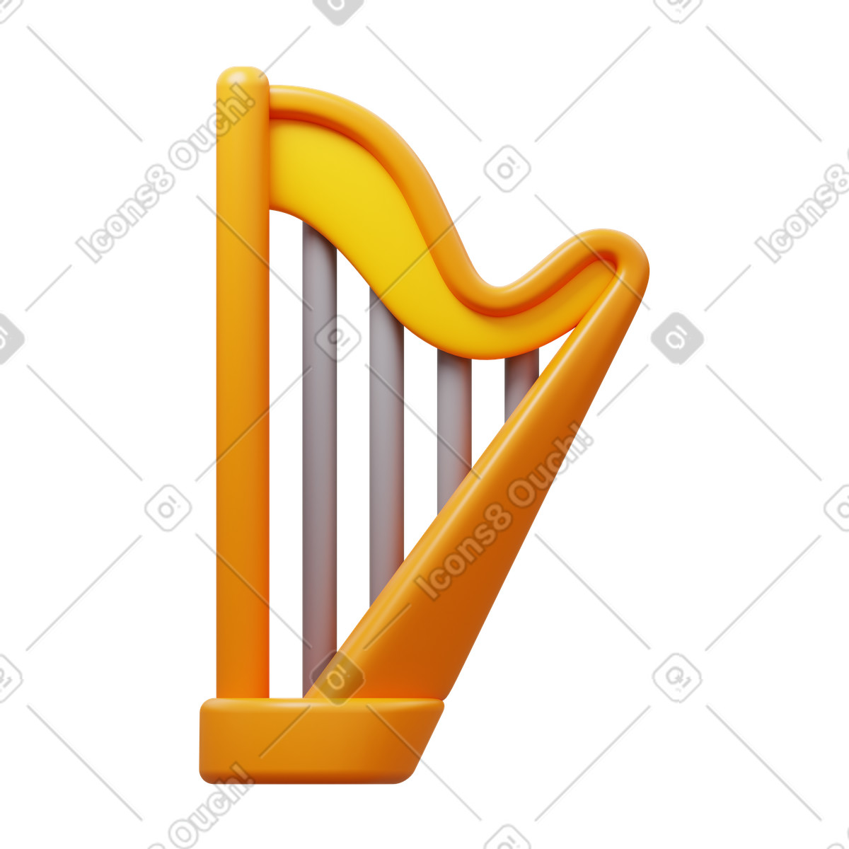 3D Fluency スタイルの Harp のイラストをPNG、SVG形式でダウンロード