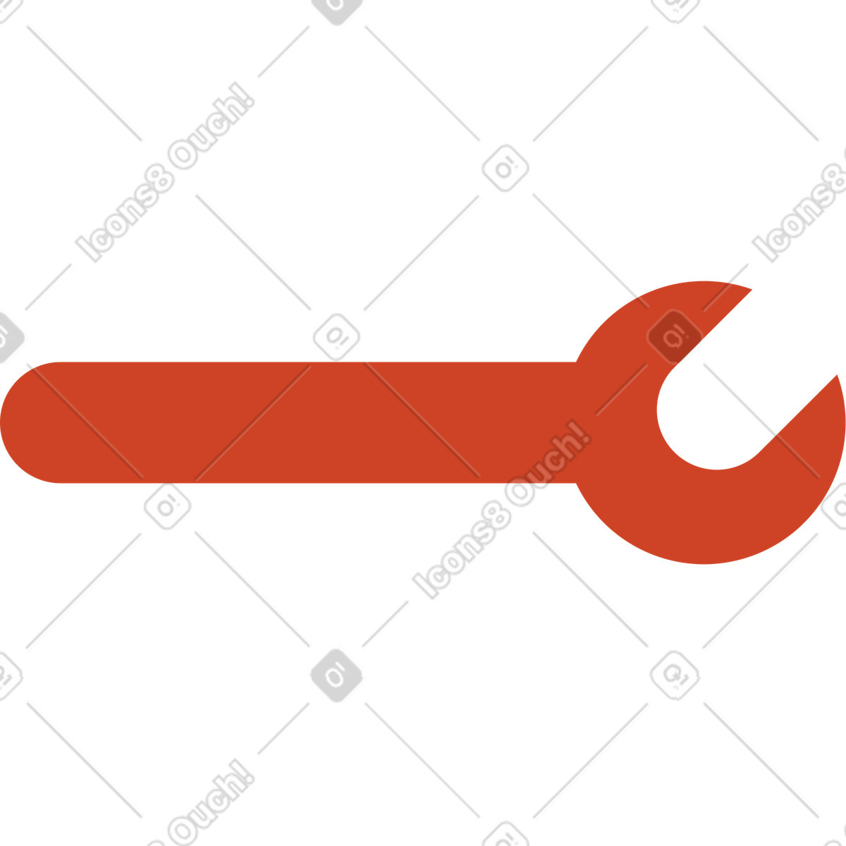 Ilustración Llave inglesa en estilo Arabica a descargar en PNG y SVG