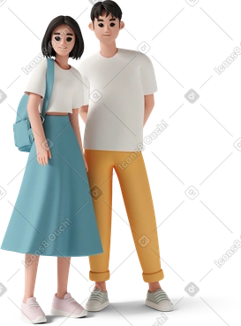 Young couple PNG, SVG