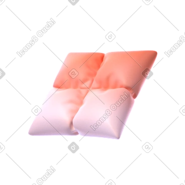 Inflated cube animated illustration in GIF, Lottie (JSON), AE