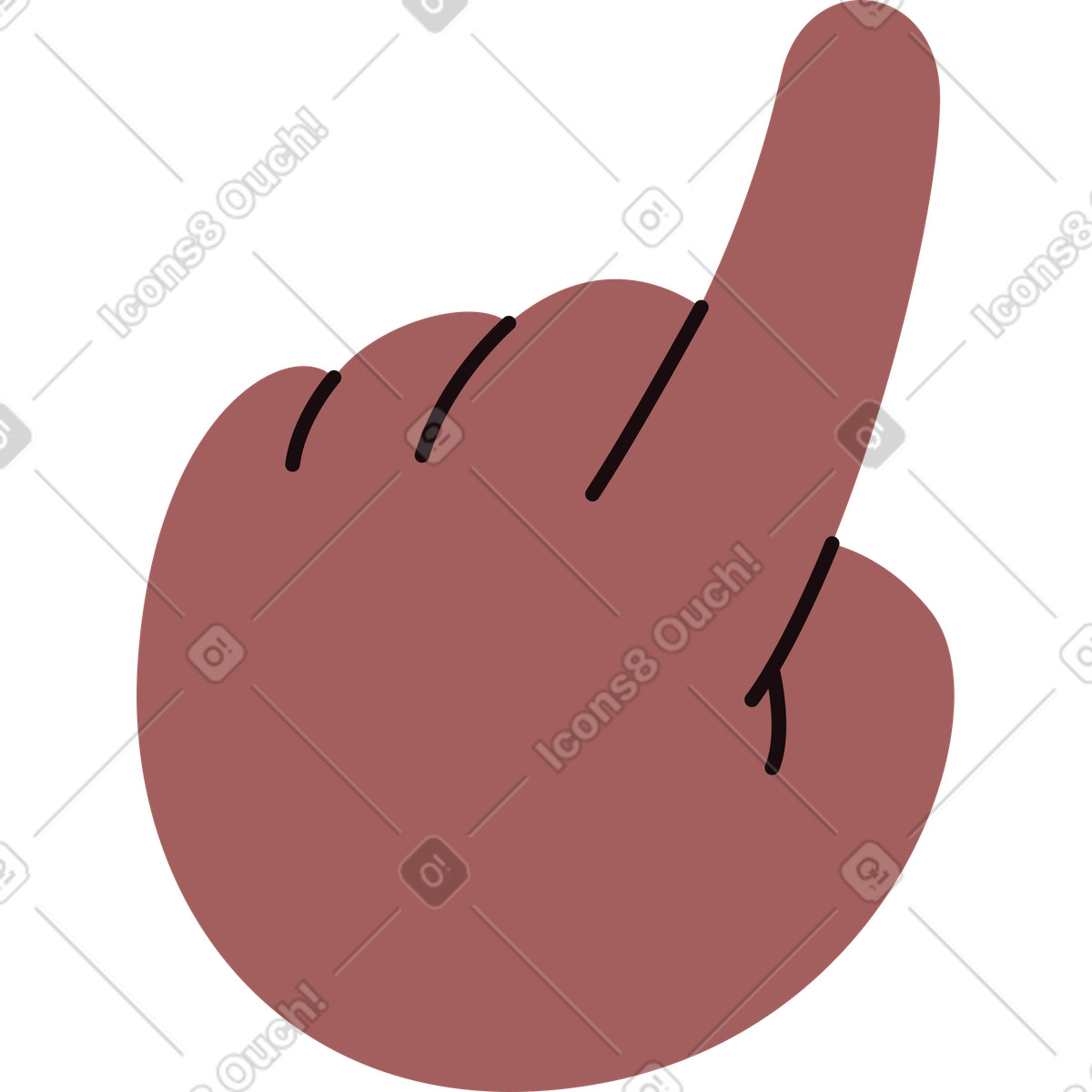 Hand zeigt mit dem finger-Illustration im Delight-Stil als Download in PNG, SVG