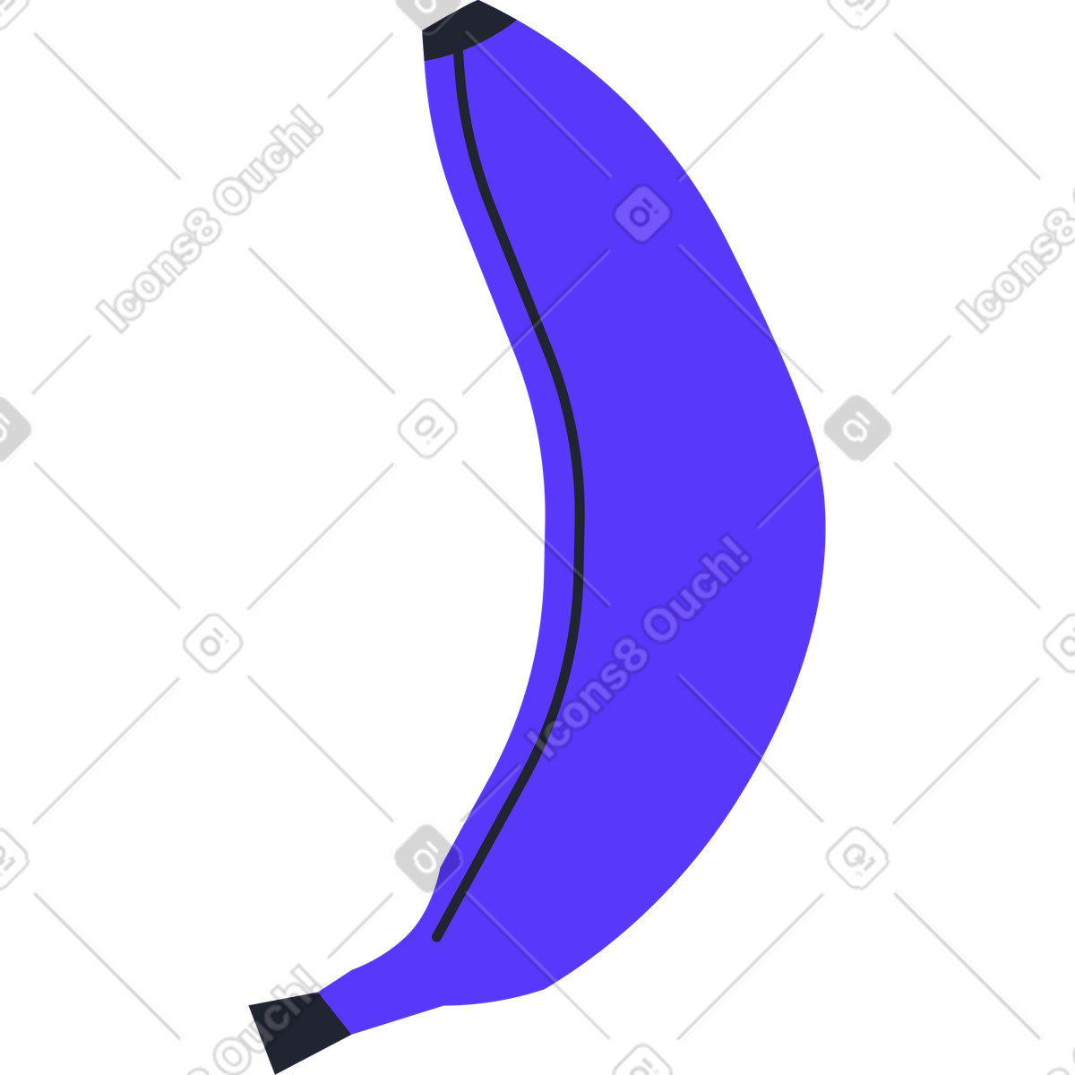 Banane-Illustration im Pablita-Stil als Download in PNG, SVG