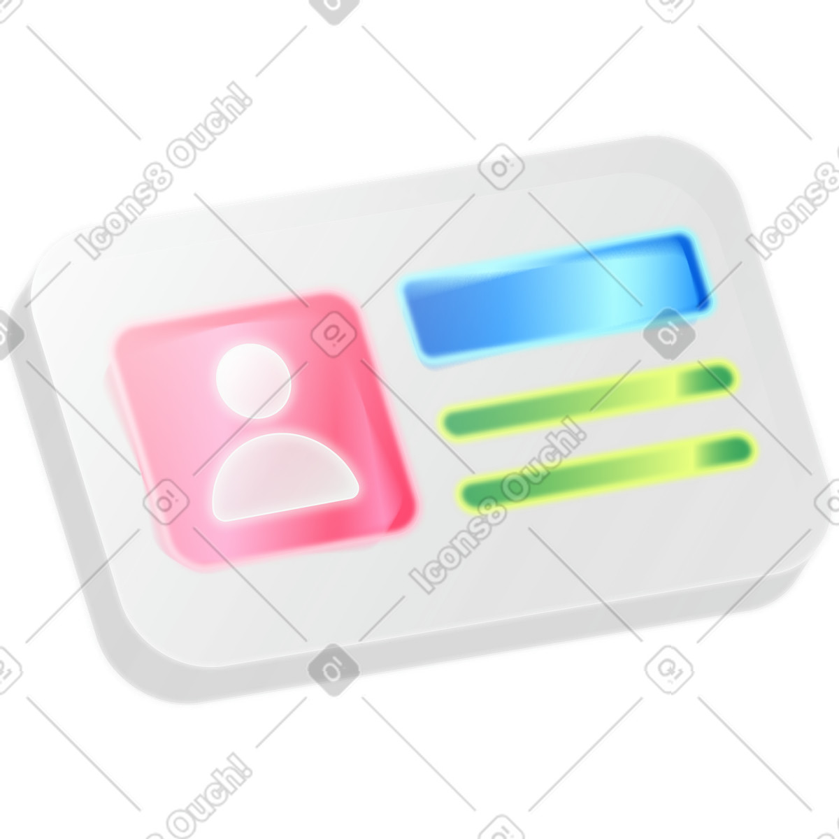 Card with informations illustration in PNG, SVG