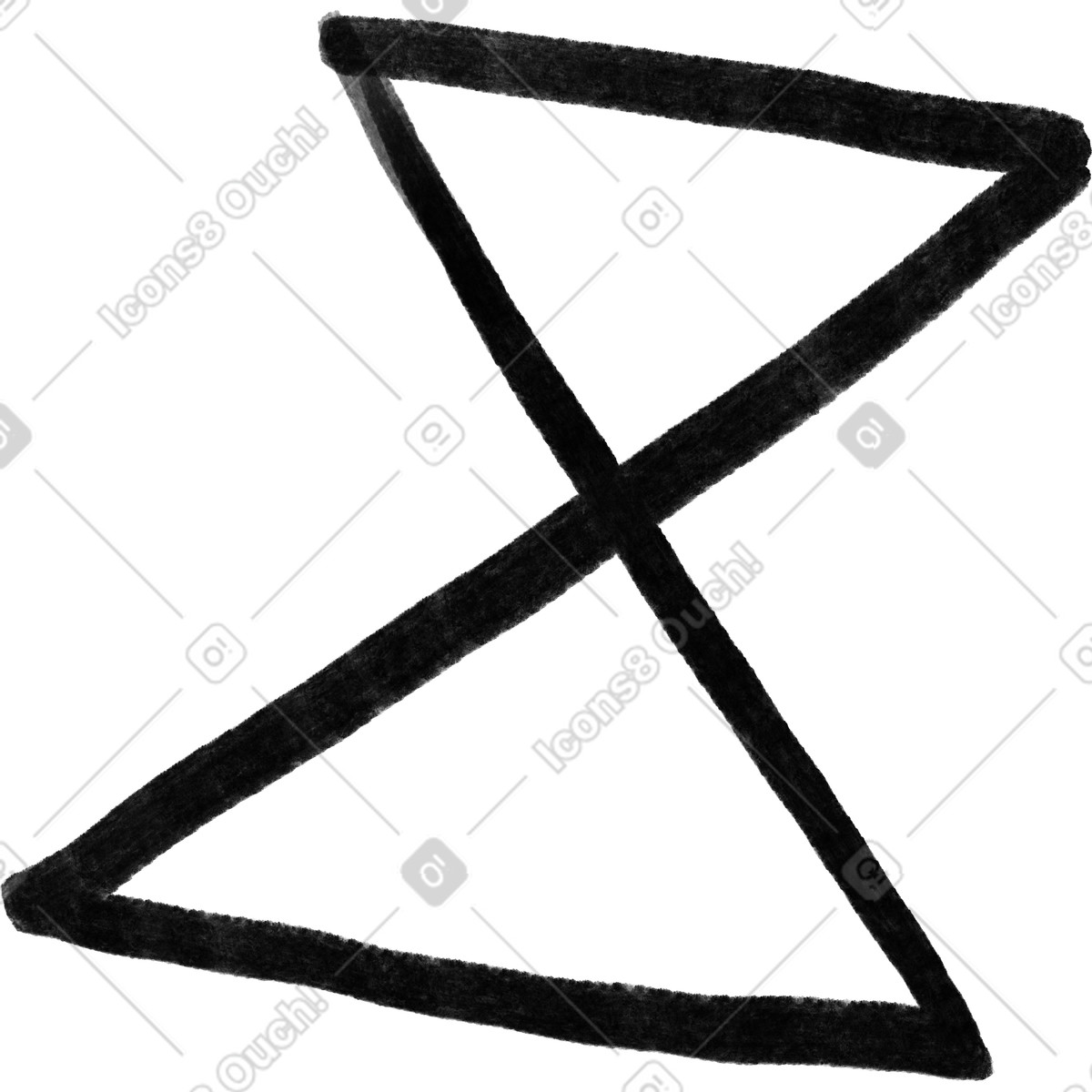 Inky スタイルの 砂時計 のイラストをPNG、SVG形式でダウンロード