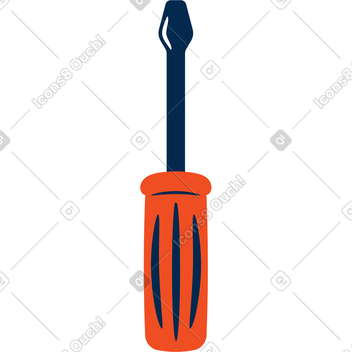 Screwdriver illustration in PNG, SVG
