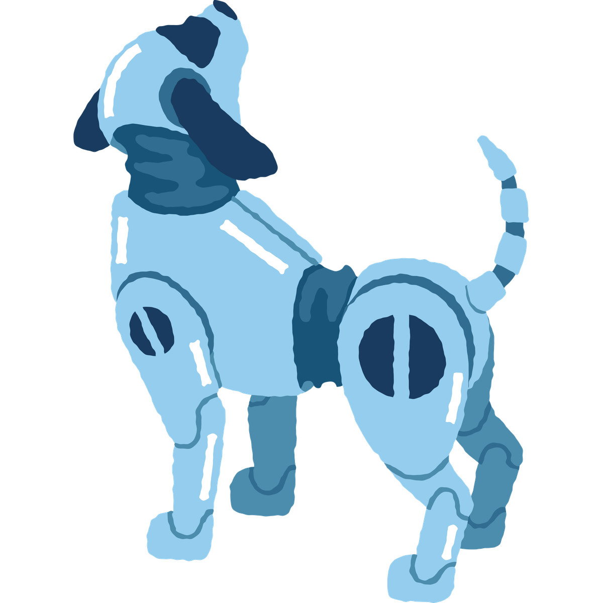 Ilustração de Dog robot em no estilo Cherry para baixar em PNG, SVG