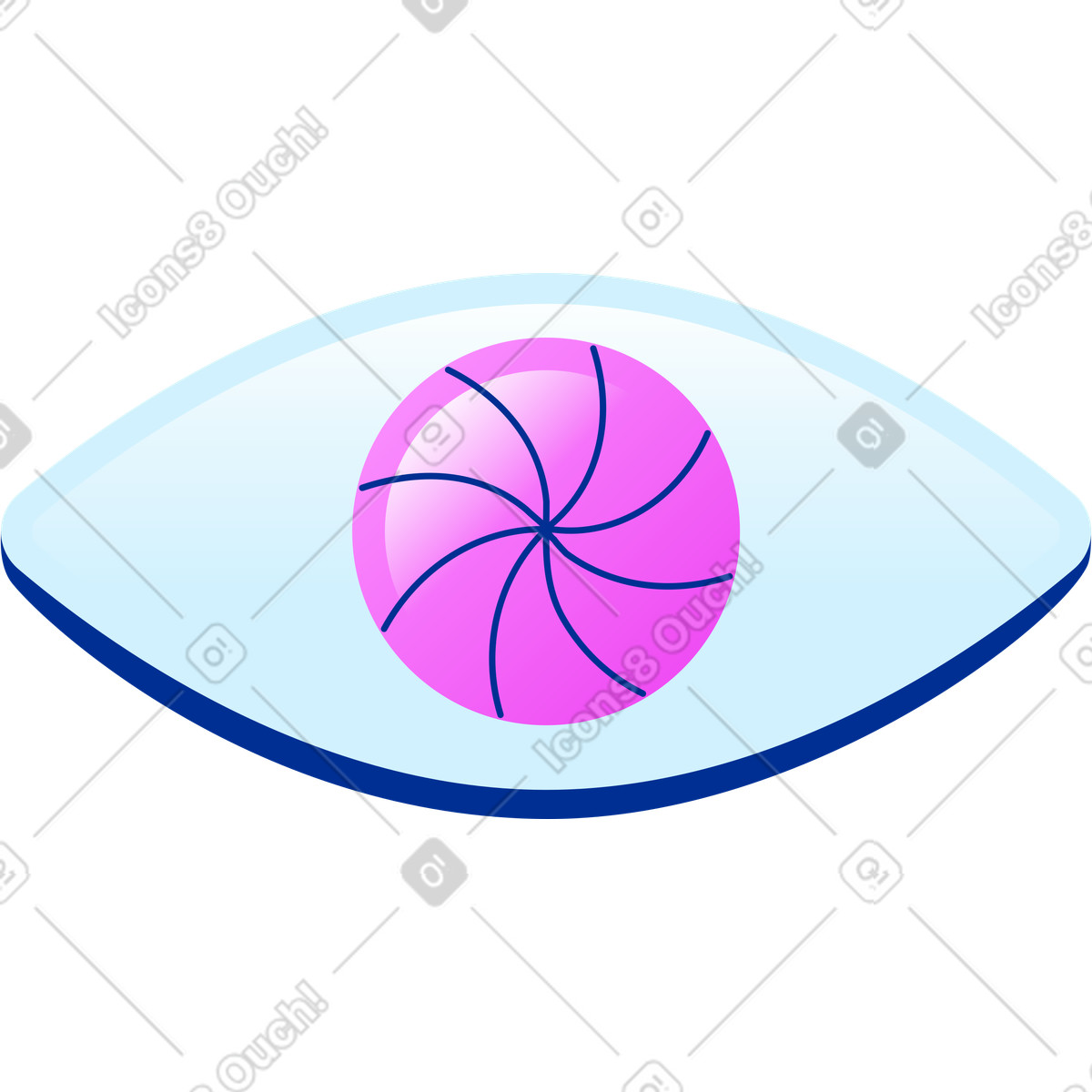 Illustration Oeil cyber dans le style Glossy à télécharger aux formats PNG, SVG