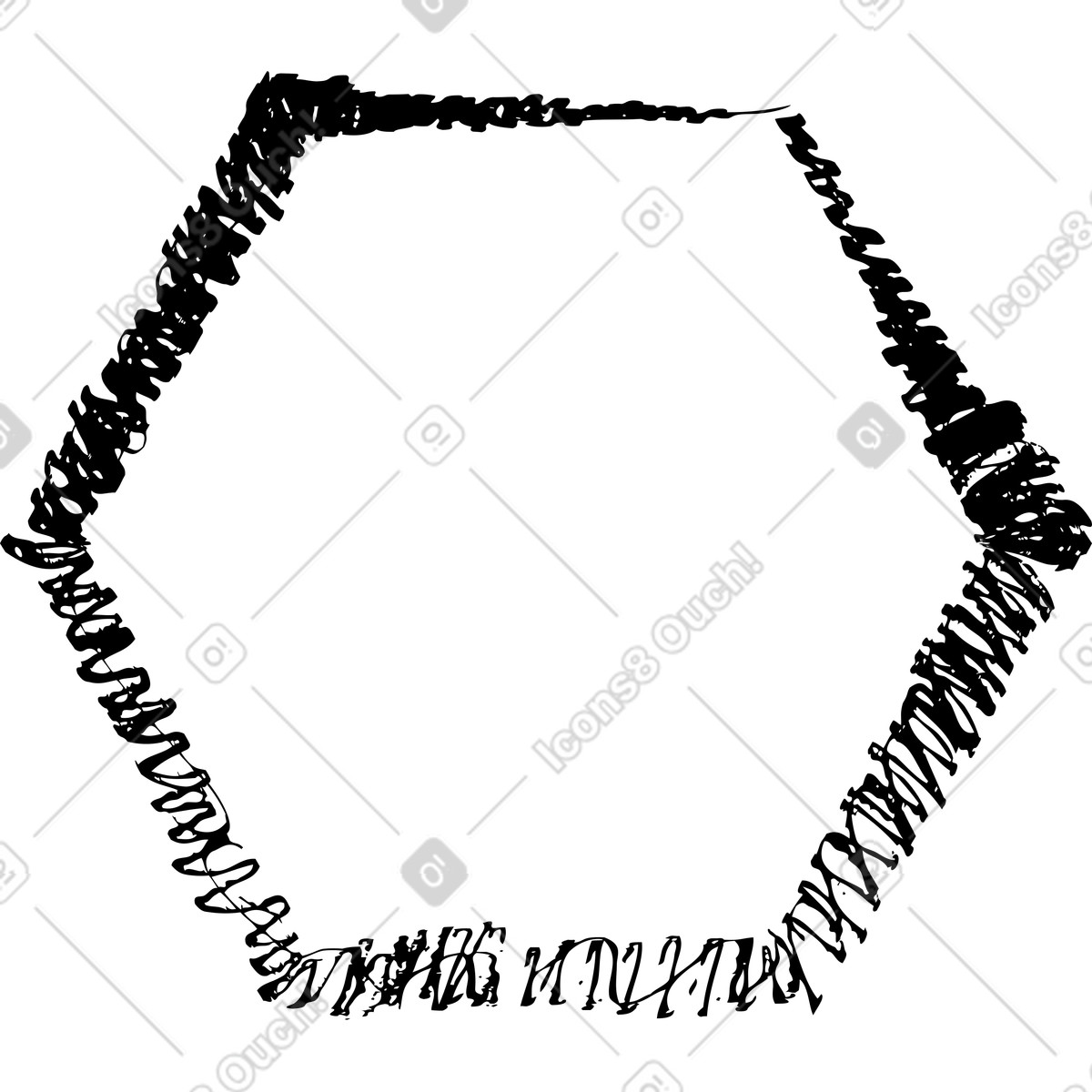 Schwarze raute-Illustration im Twirl-Stil als Download in PNG, SVG