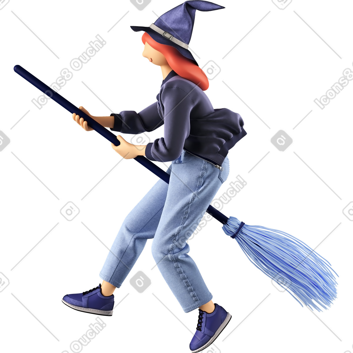 Witch illustration in Experimental style download in PNG, SVG